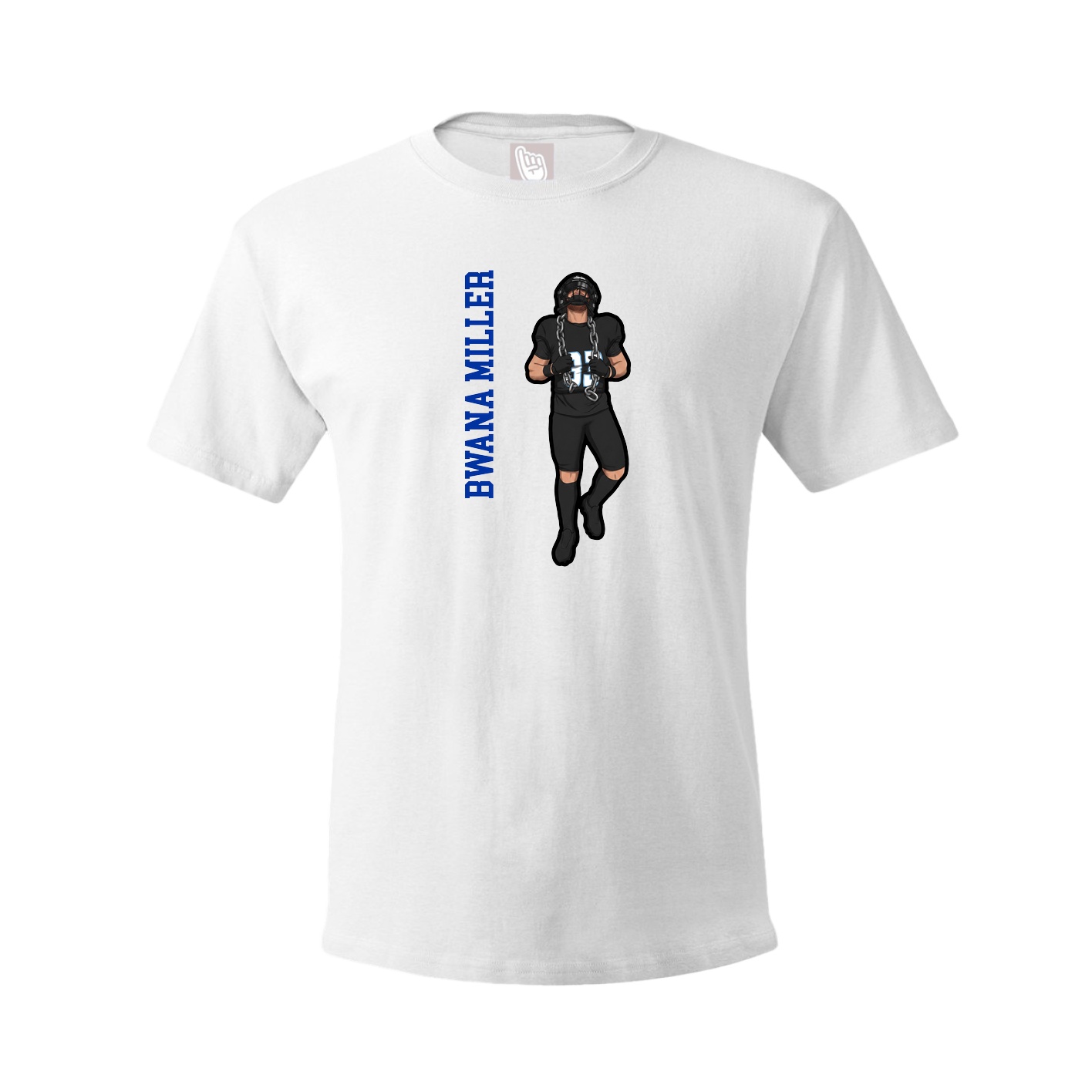 Youth Tee — Name Vertical in White