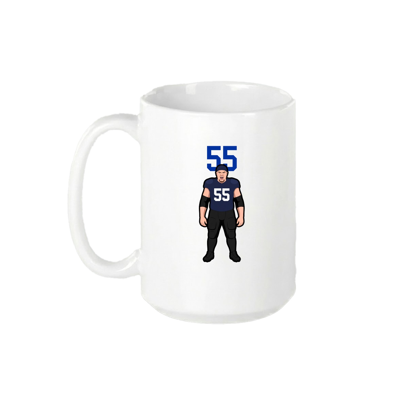 15oz Coffee Mug — Number Top in White
