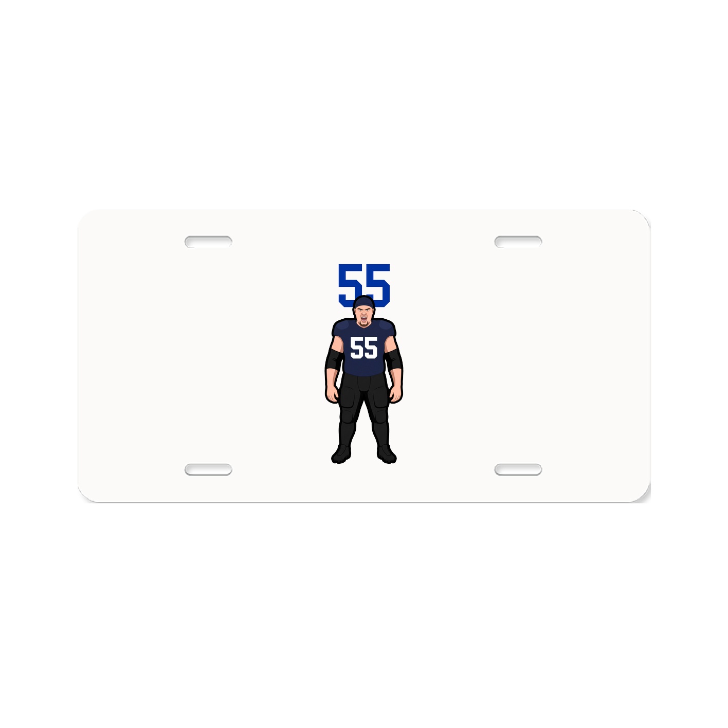License Plate — Number Top in Classic