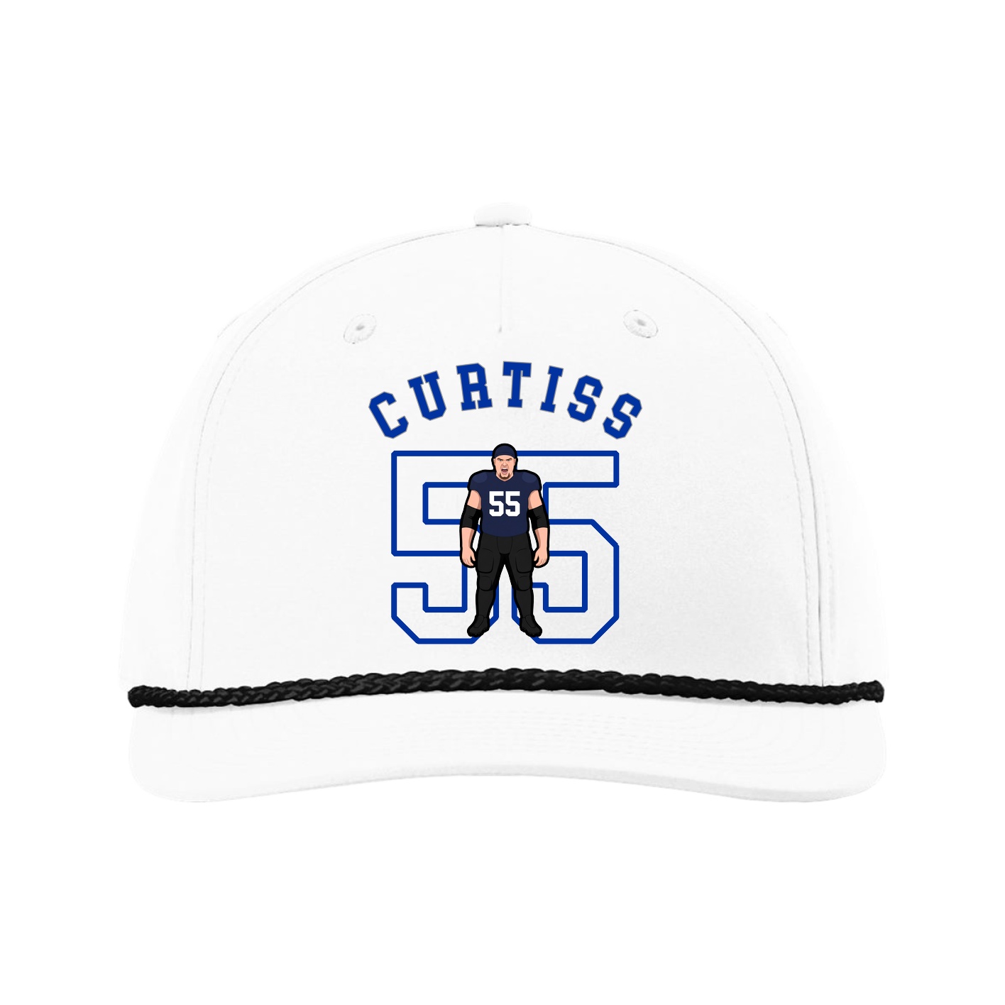 Five-Panel Classic Rope Cap — Shirsey Arch in White