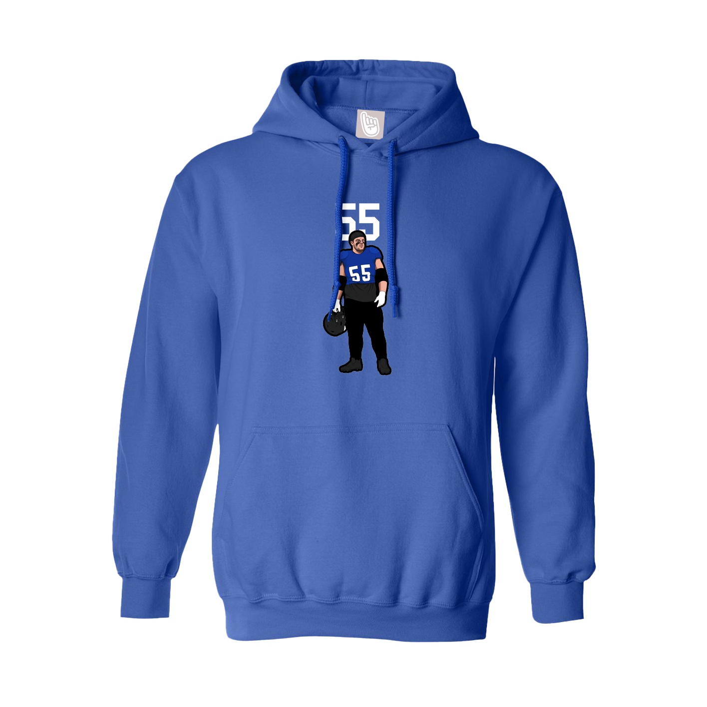 Youth Hoodie — Number Top in Royal