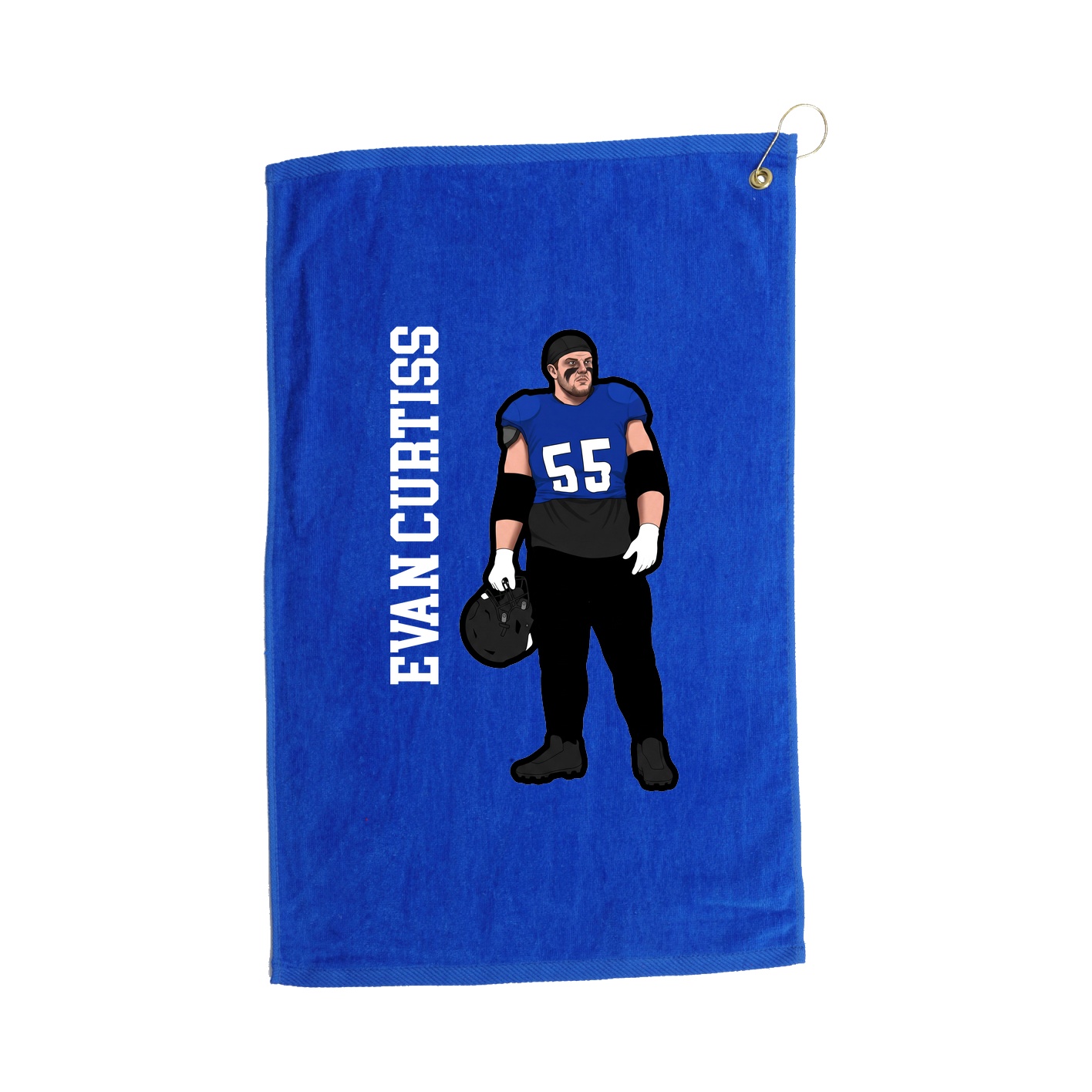 Golf Towel — Name Vertical in Royal