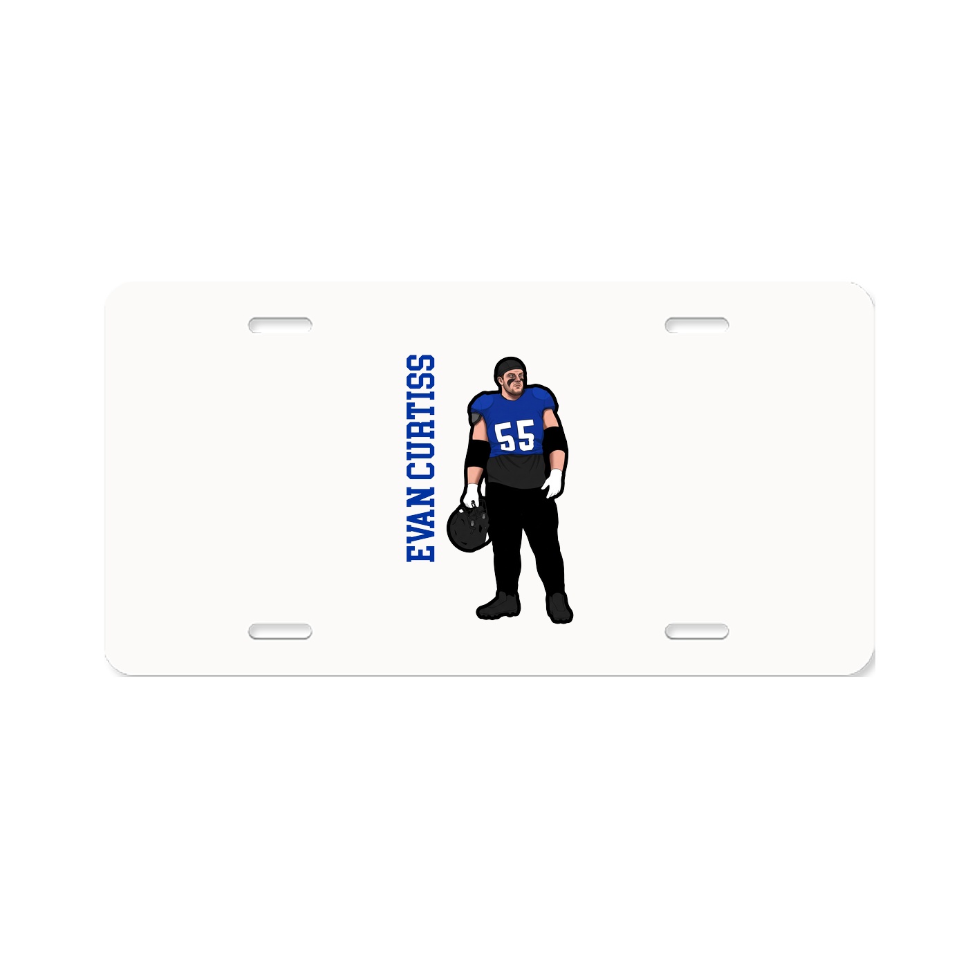 License Plate — Name Vertical in Classic