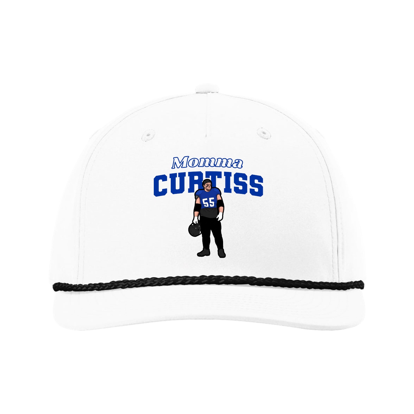 Five-Panel Classic Rope Cap — Mothers Day Block in White