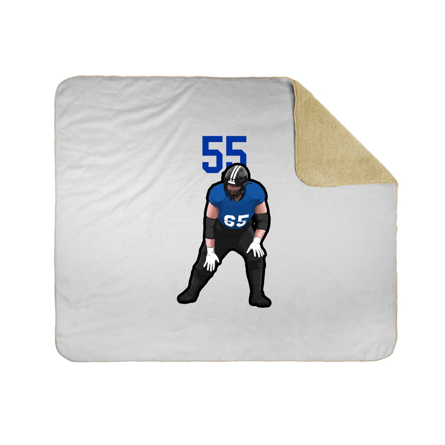 Throw Blanket — Number Top in White
