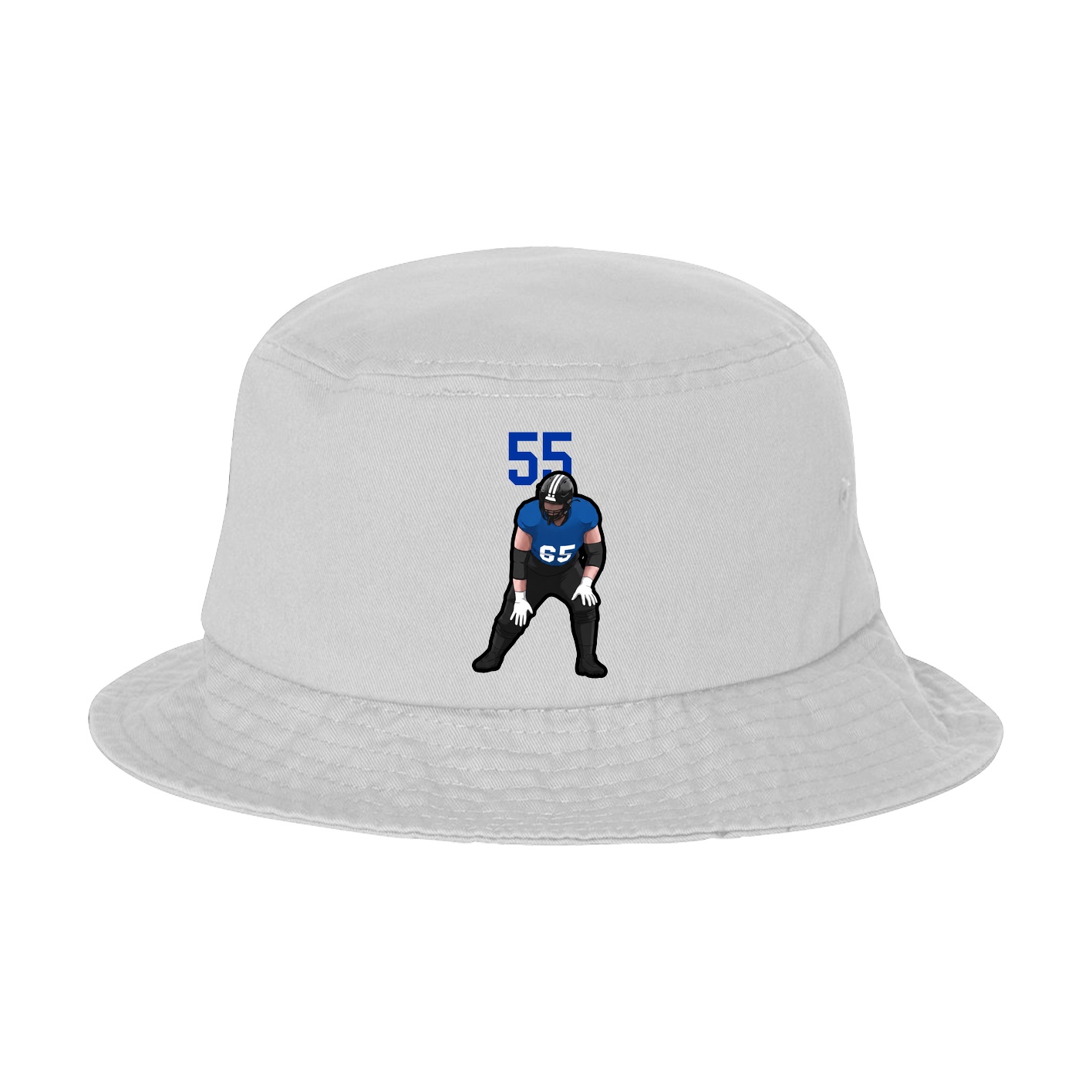 Bucket Cap — Number Top in White