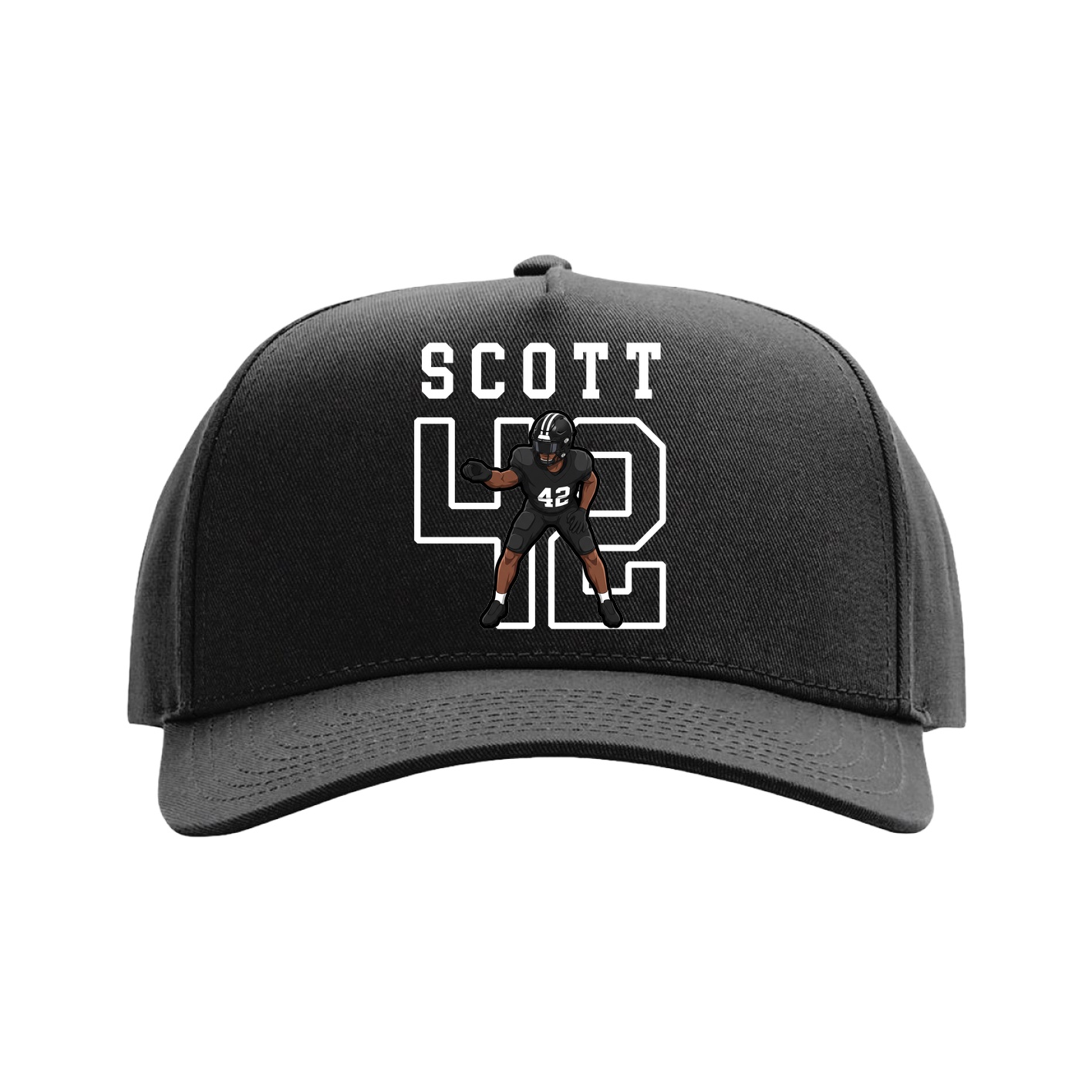Full Fabric Five-Panel Champ Cap — Shirsey in Black