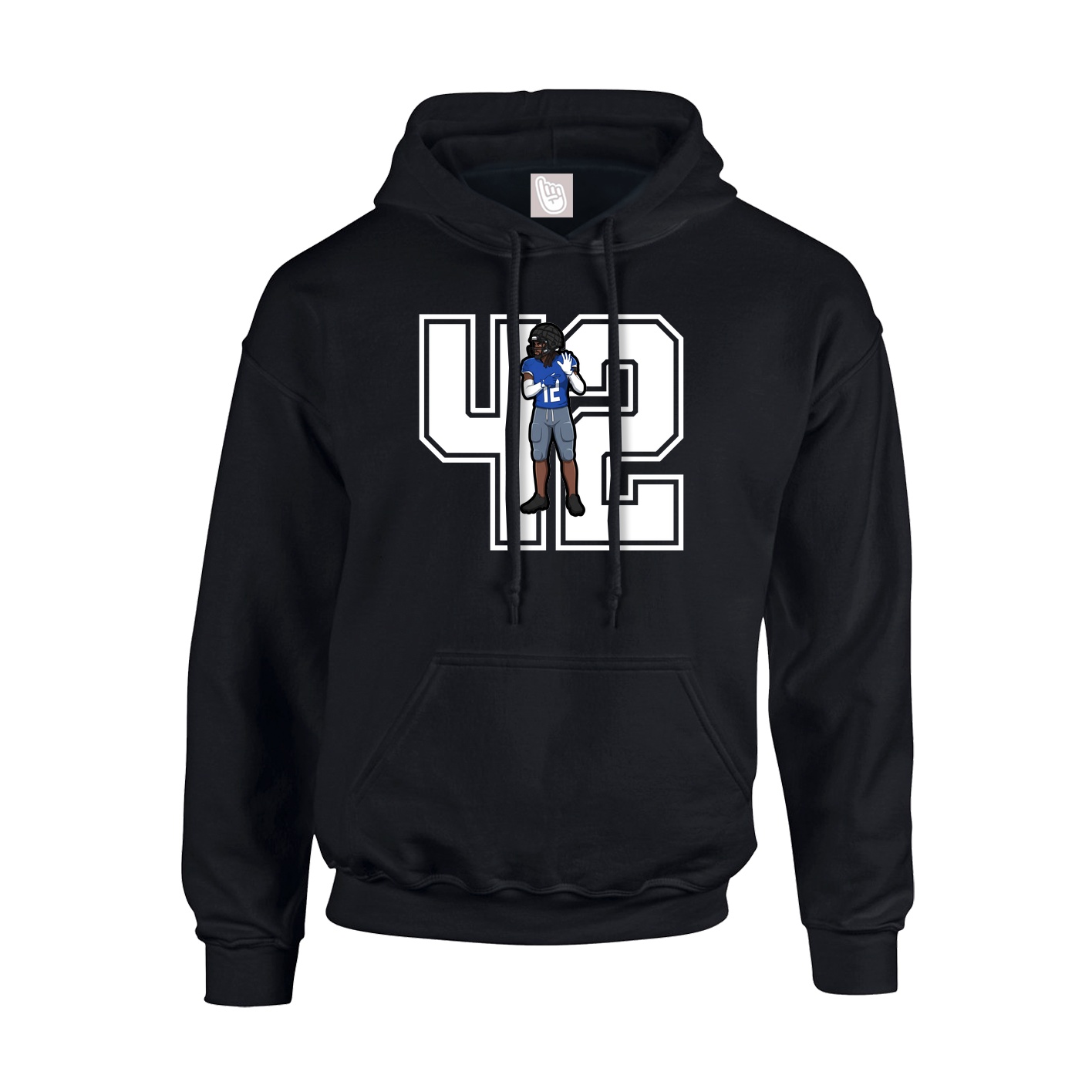 Youth Hoodie — Number in Black