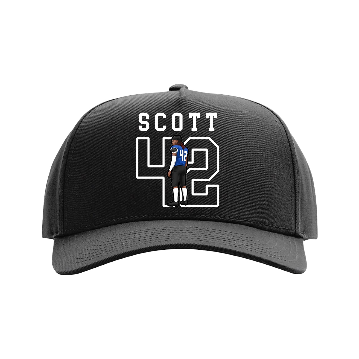 Full Fabric Five-Panel Champ Cap — Shirsey in Black