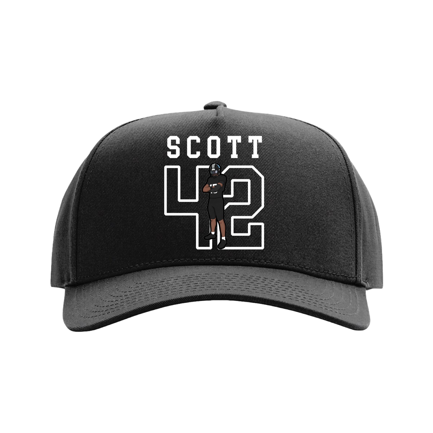 Full Fabric Five-Panel Champ Cap — Shirsey in Black