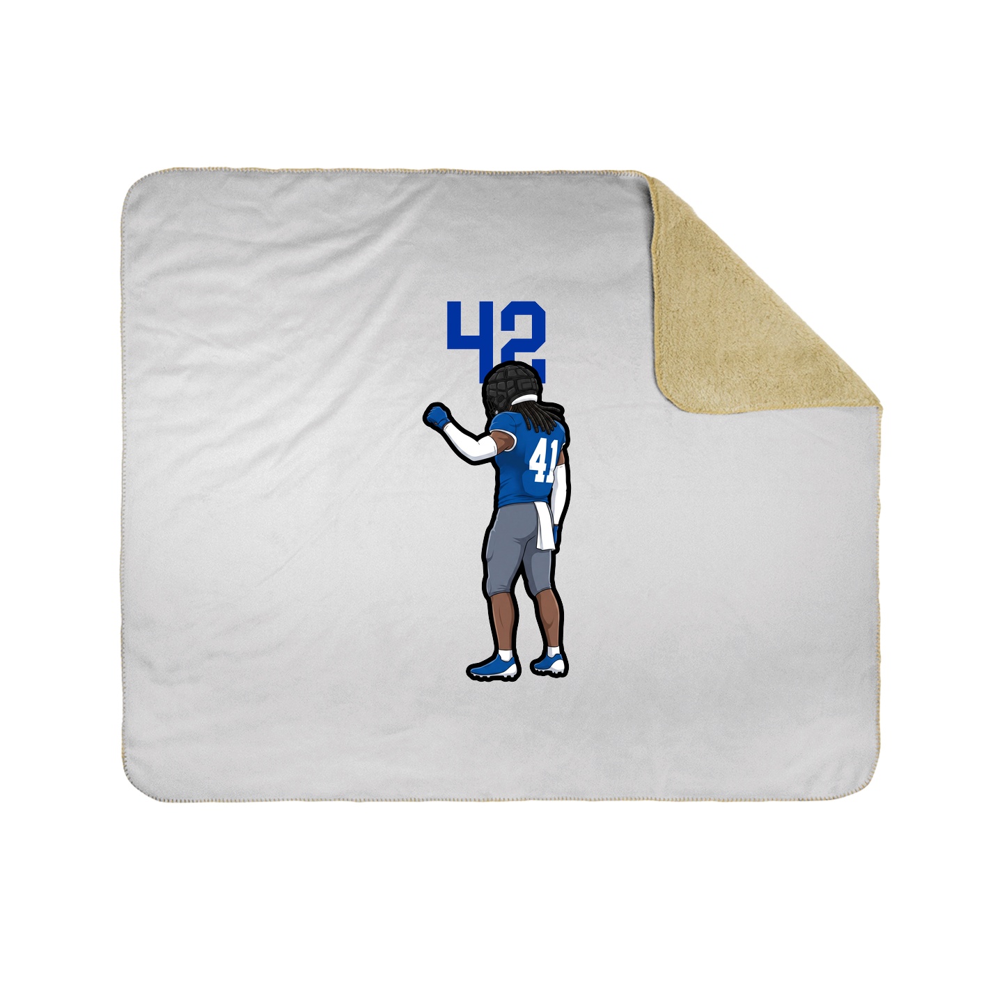 Throw Blanket — Number Top in White