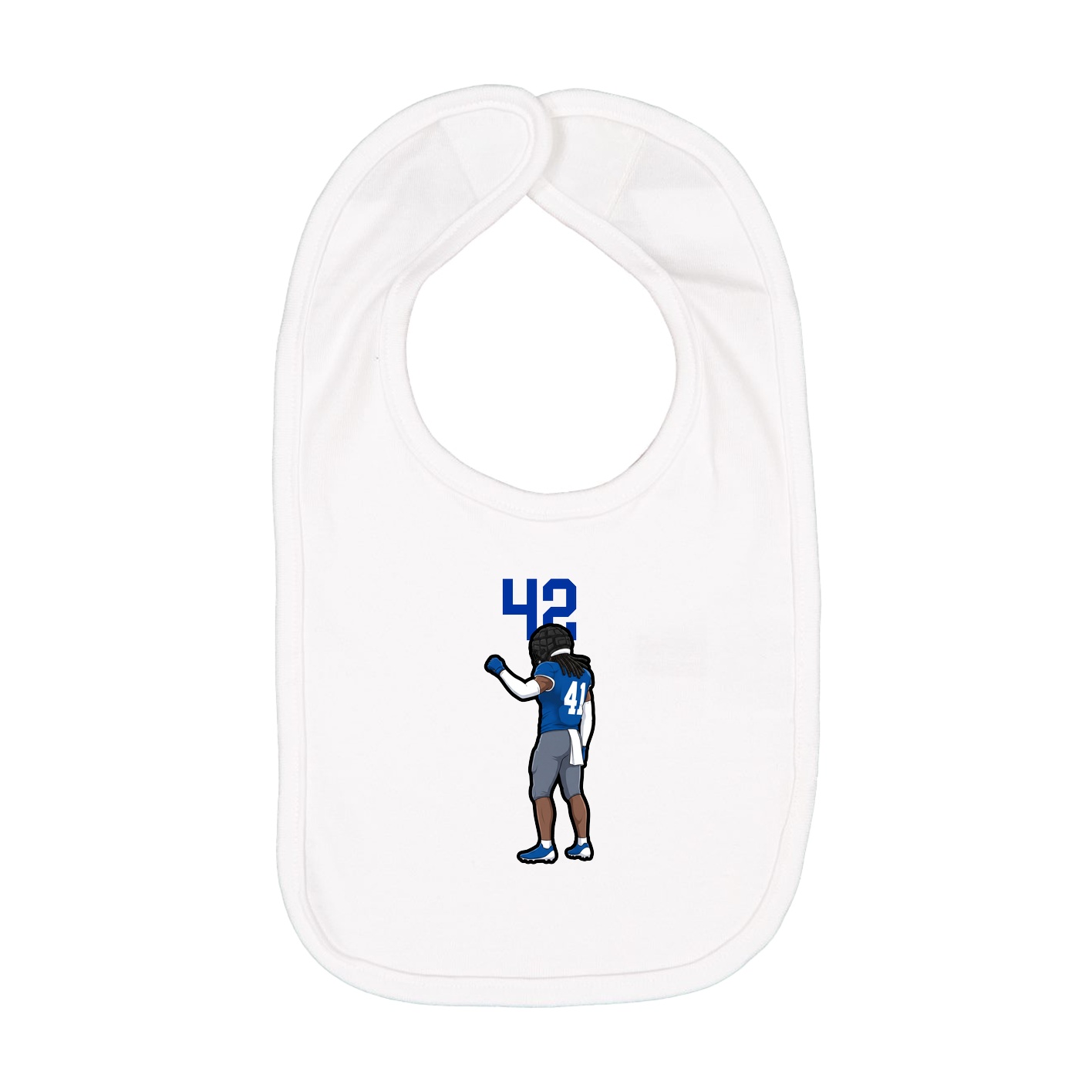 Infant Bib — Number Top in White