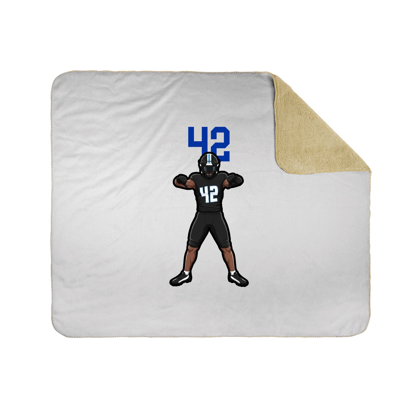 Throw Blanket — Number Top in White
