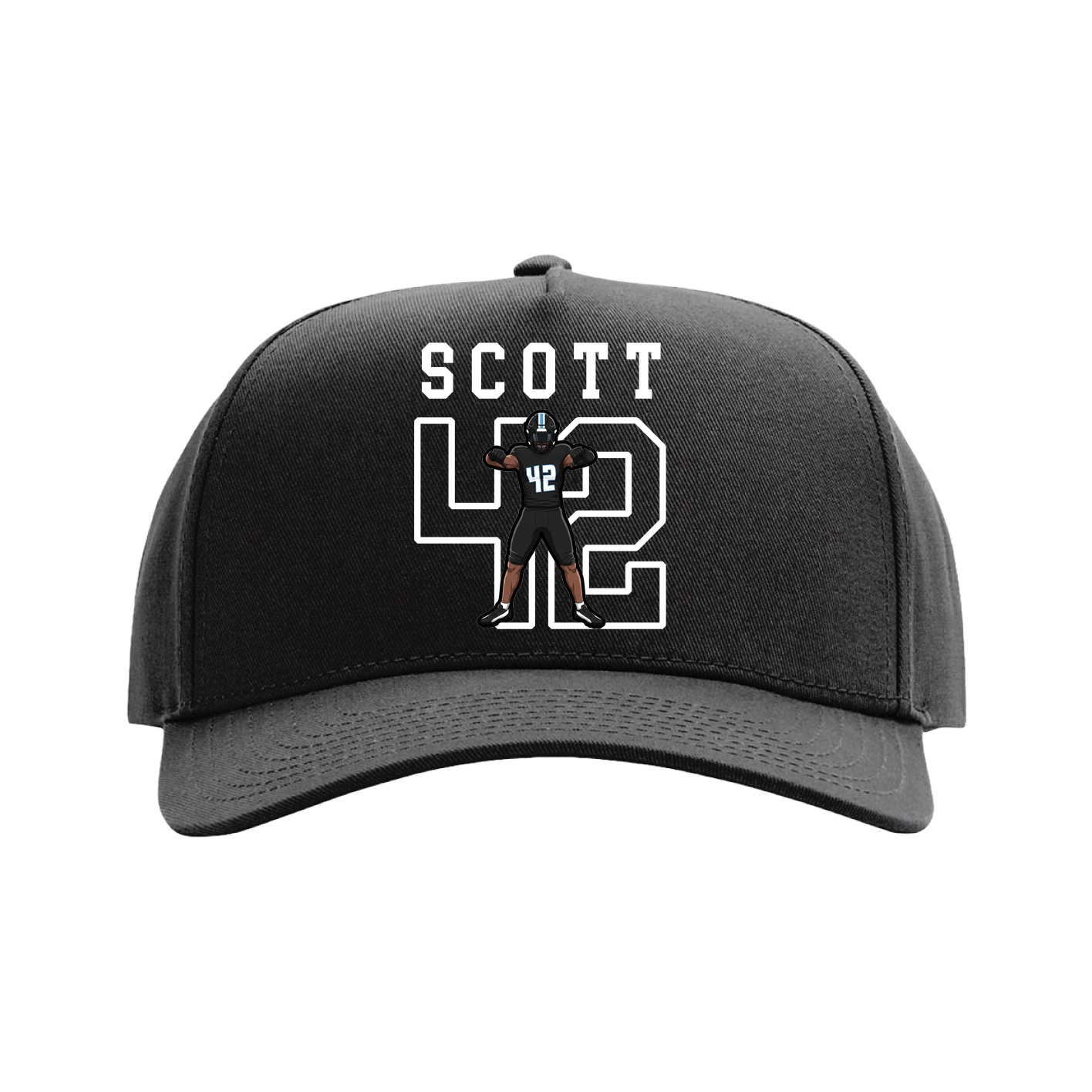 Full Fabric Five-Panel Champ Cap — Shirsey in Black