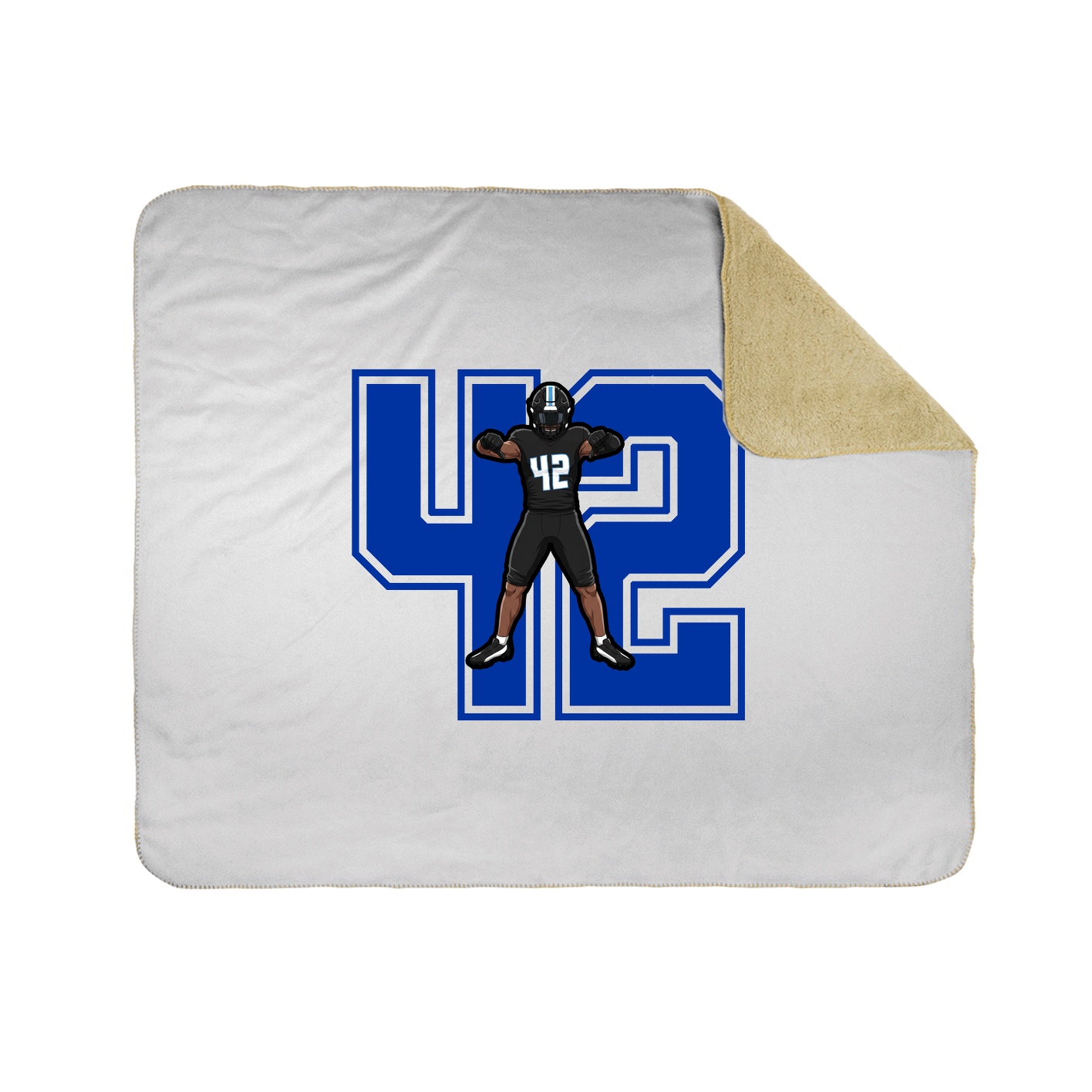 Throw Blanket — Number in White