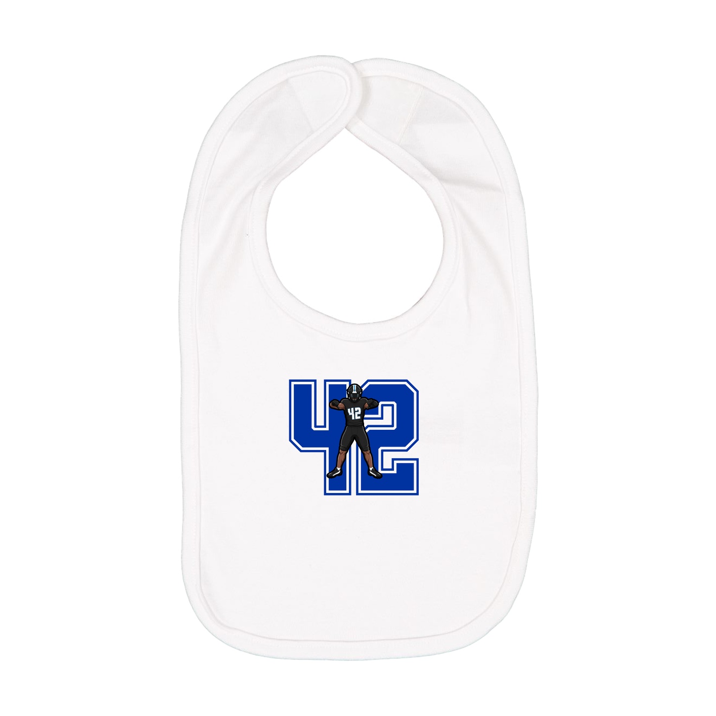 Infant Bib — Number in White