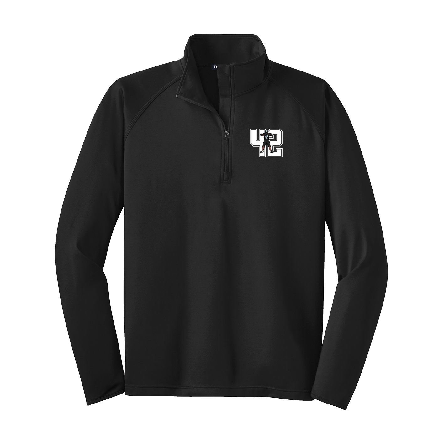 Q-Zip Pullover — Number in Black