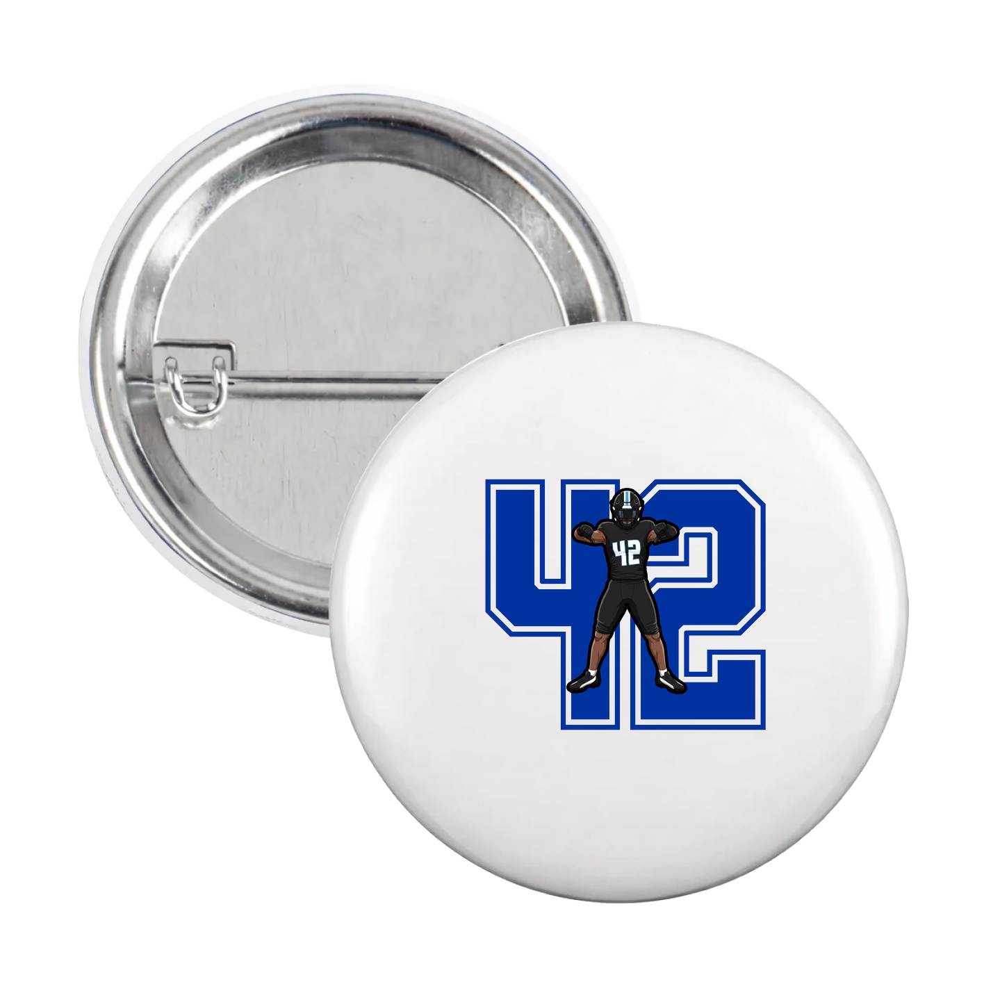 Game Day Button — Number in White