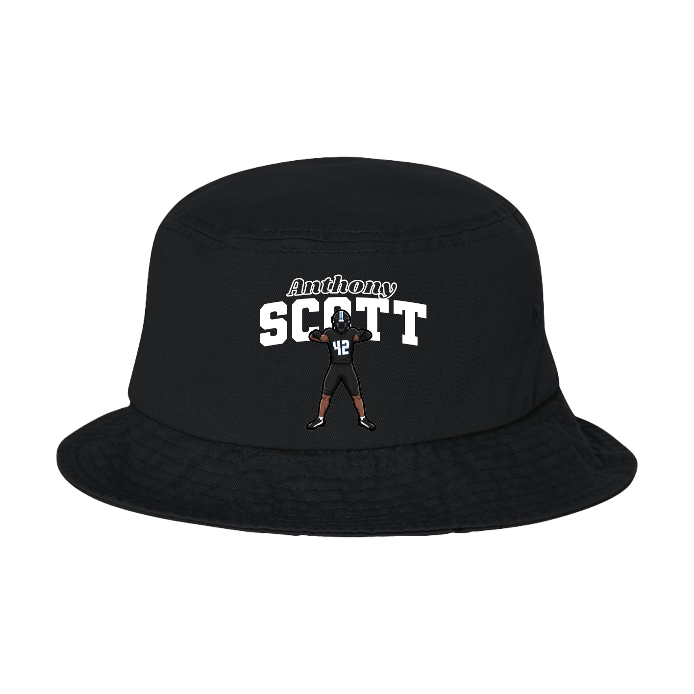 Bucket Cap — Name Arch in Black