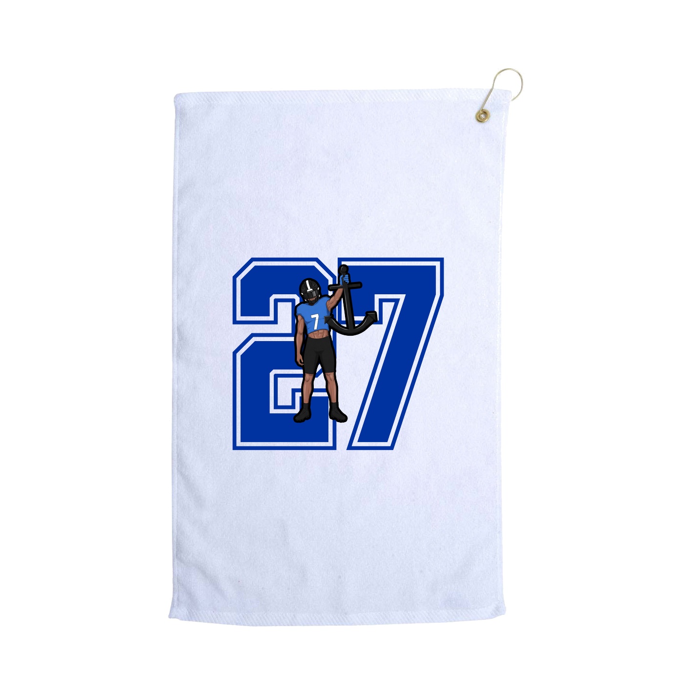 Golf Towel — Number in White