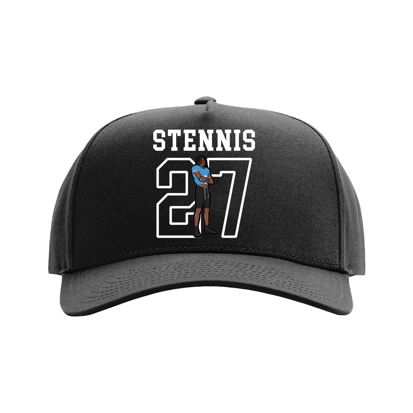 Full Fabric Five-Panel Champ Cap — Shirsey in Black