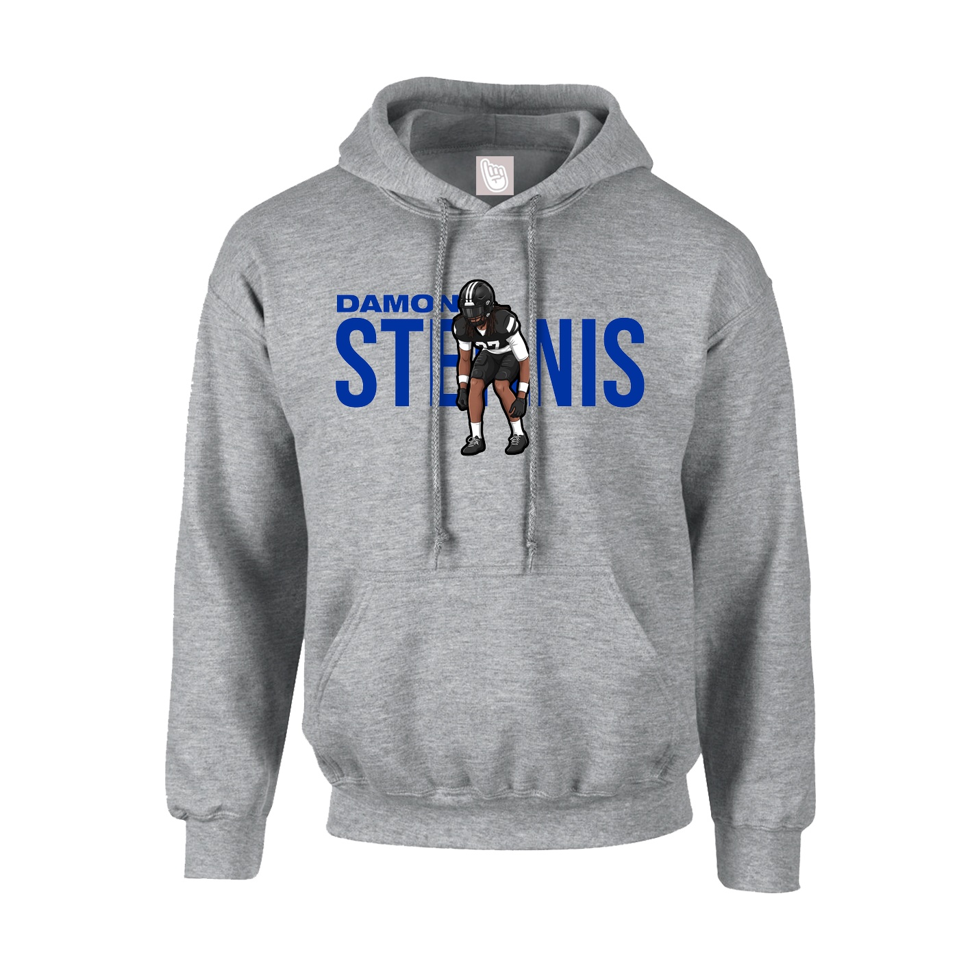 Hoodie — Player Name in Grey