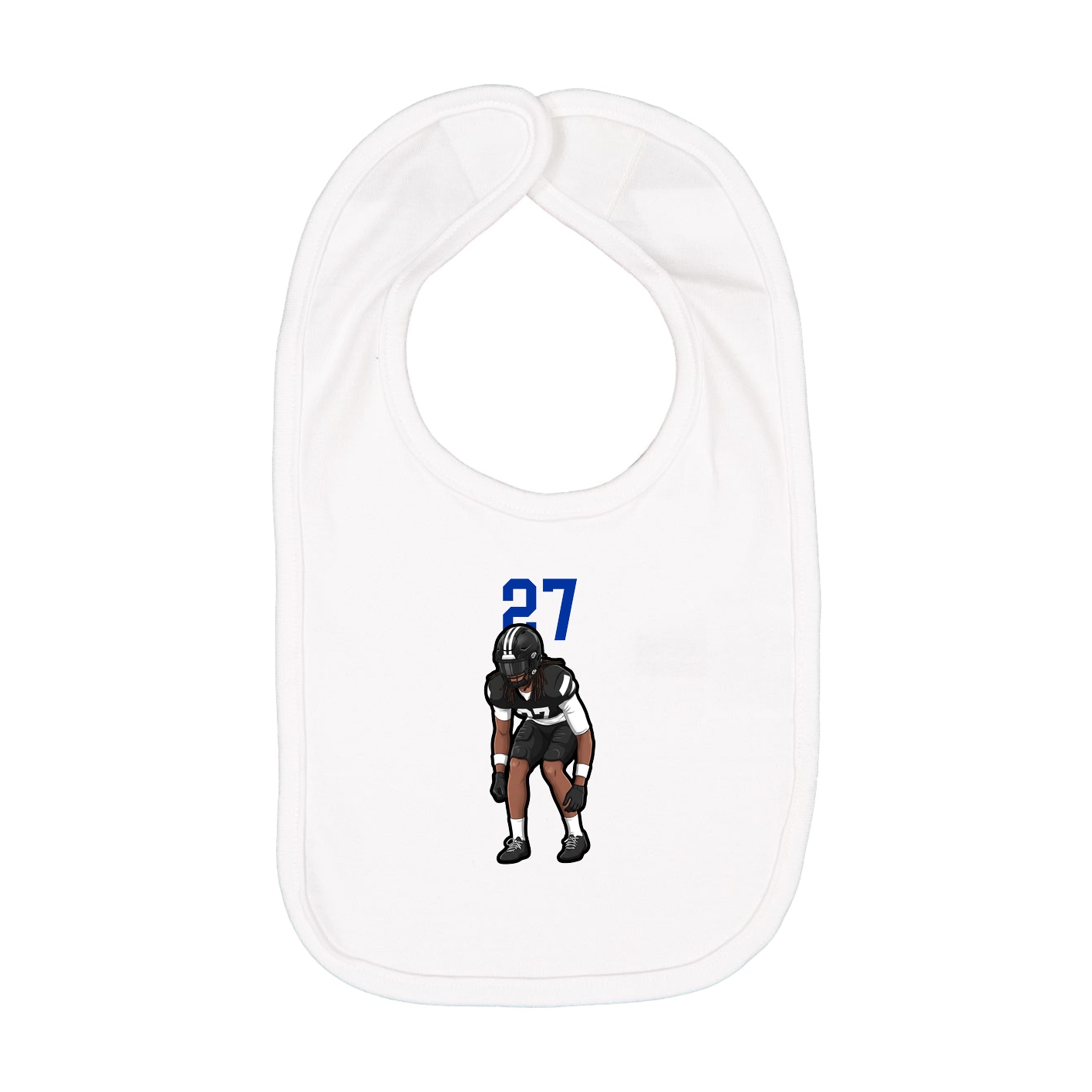 Infant Bib — Number Top in White