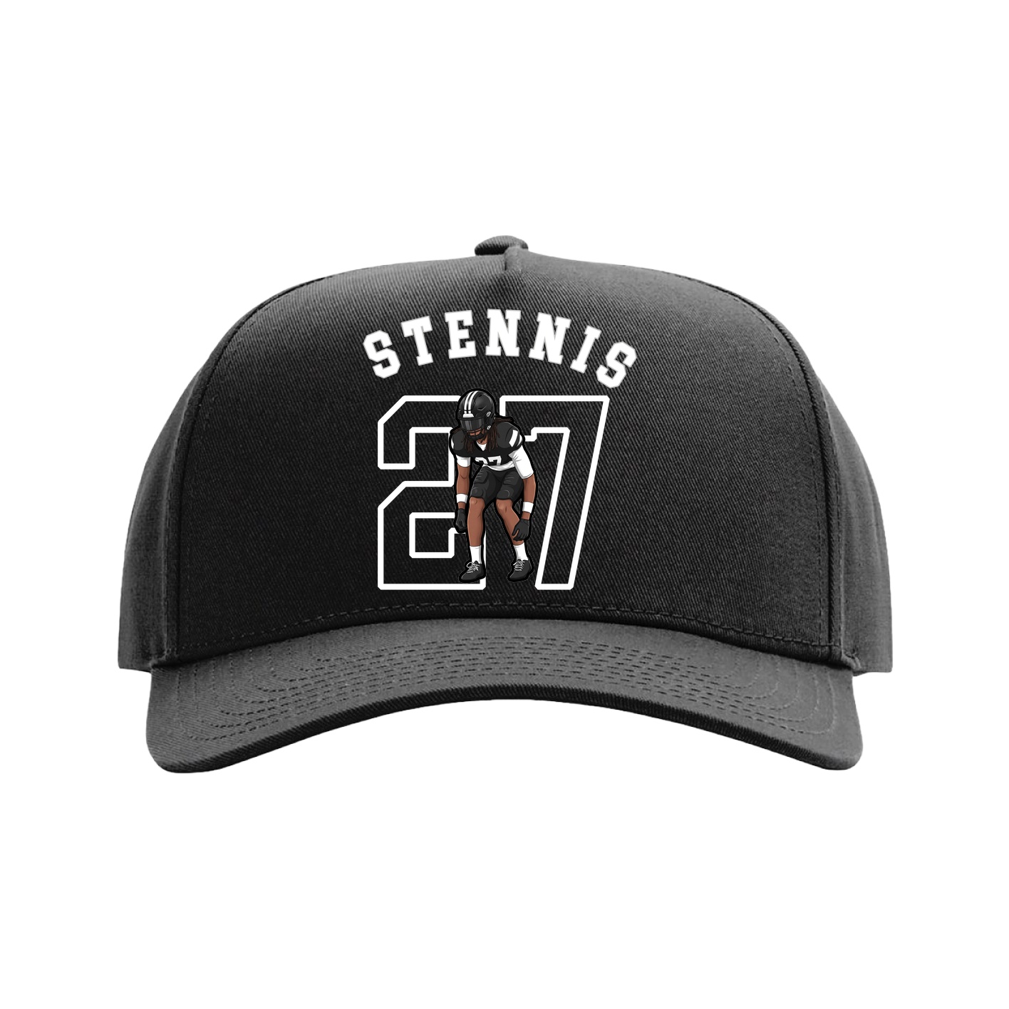 Full Fabric Five-Panel Champ Cap — Shirsey Arch in Black