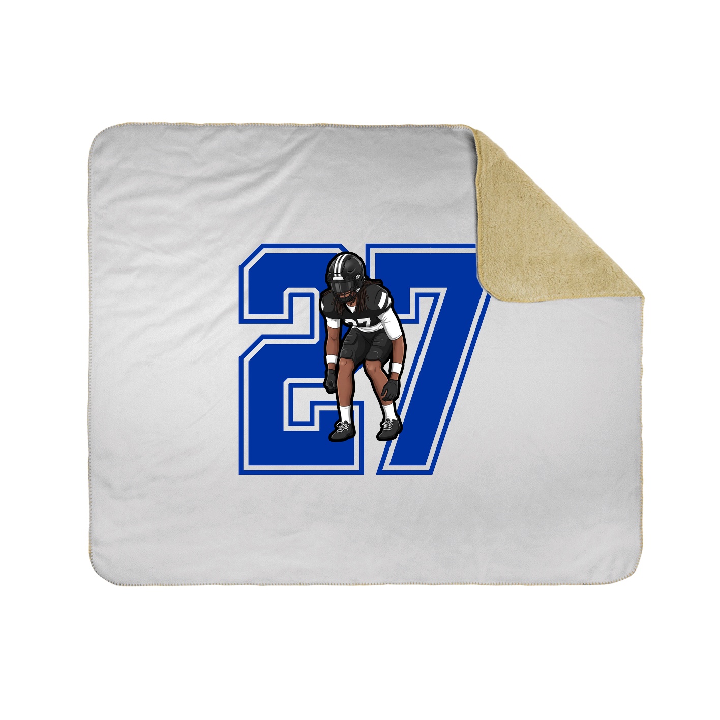 Throw Blanket — Number in White