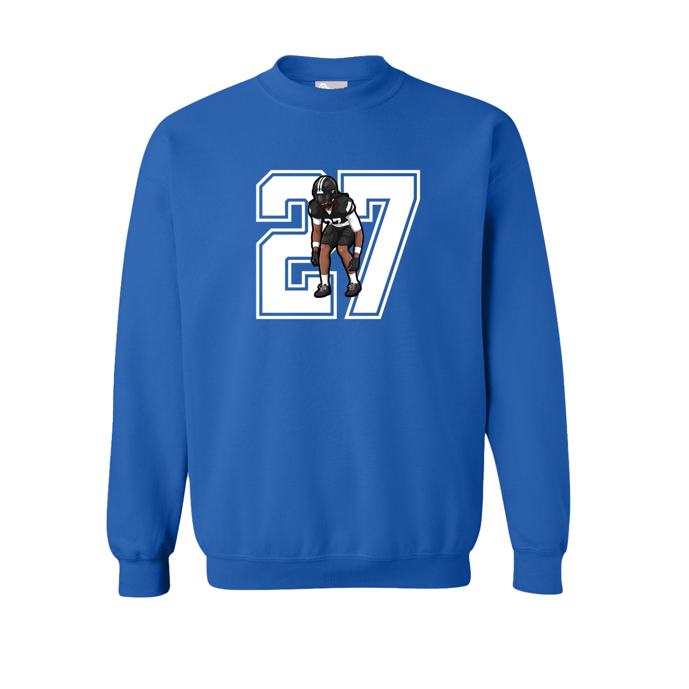Fleece Crew — Number in Royal