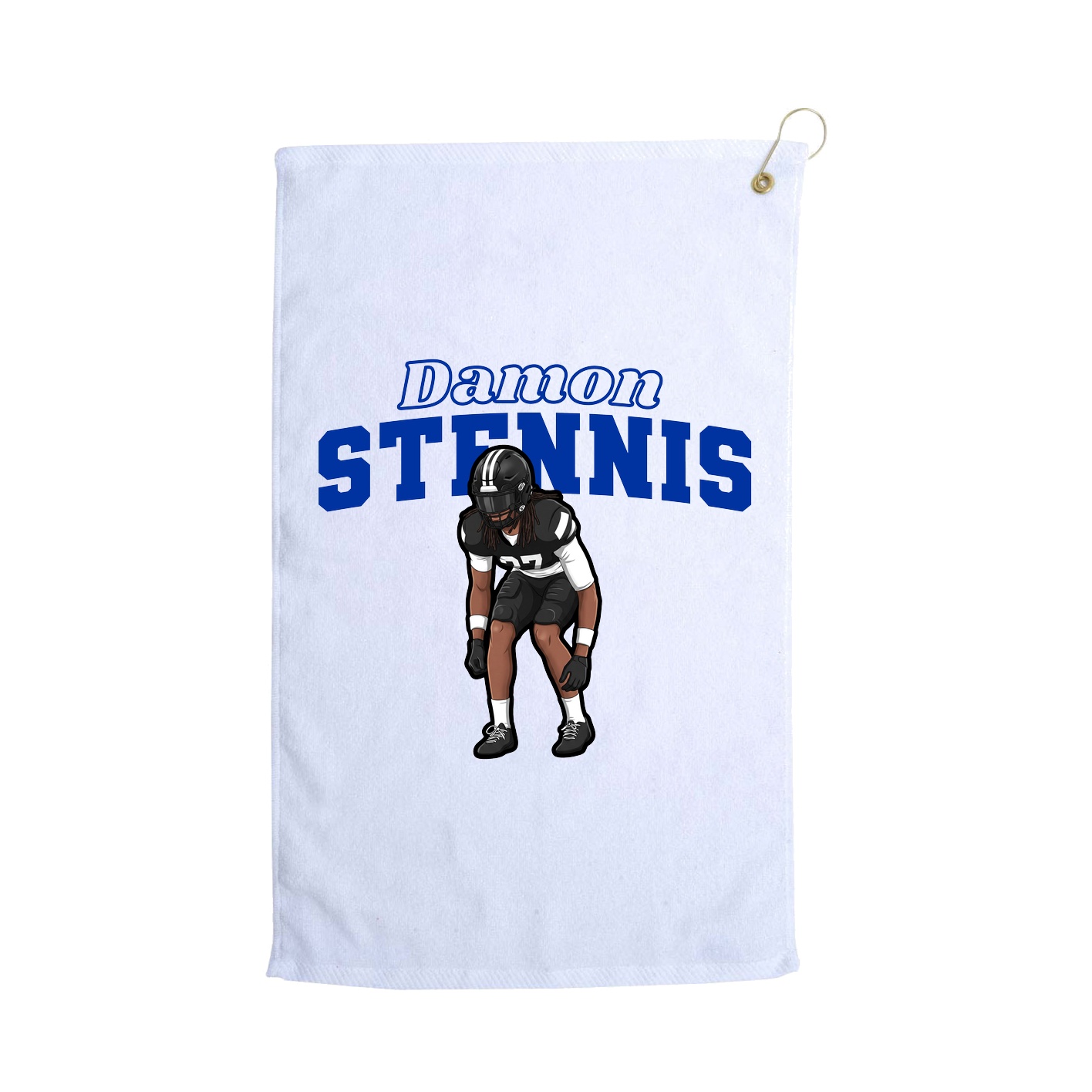 Golf Towel — Name Arch in White