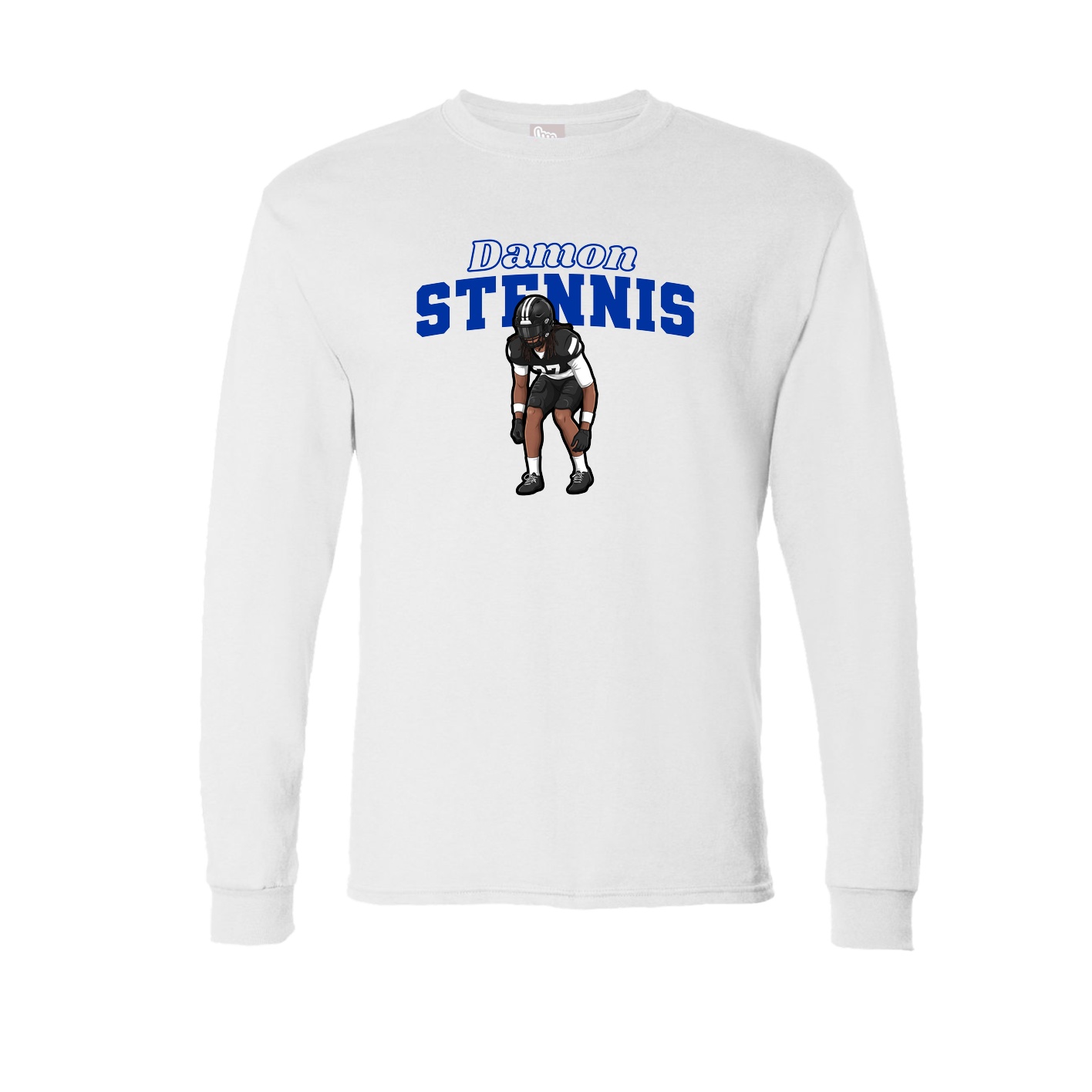 Long Sleeve Tee — Name Arch in White