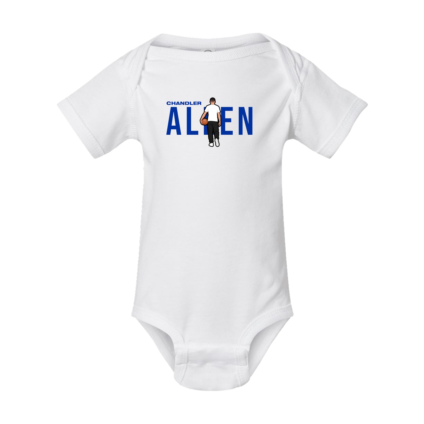 Baby Onesie — Player Name in White