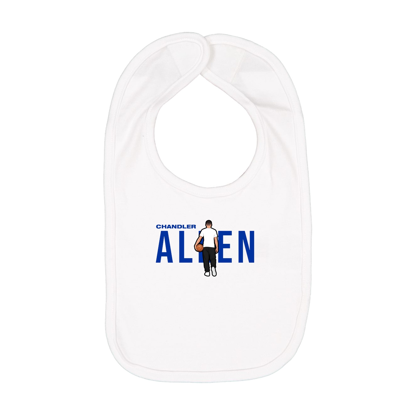 Infant Bib — Player Name in White