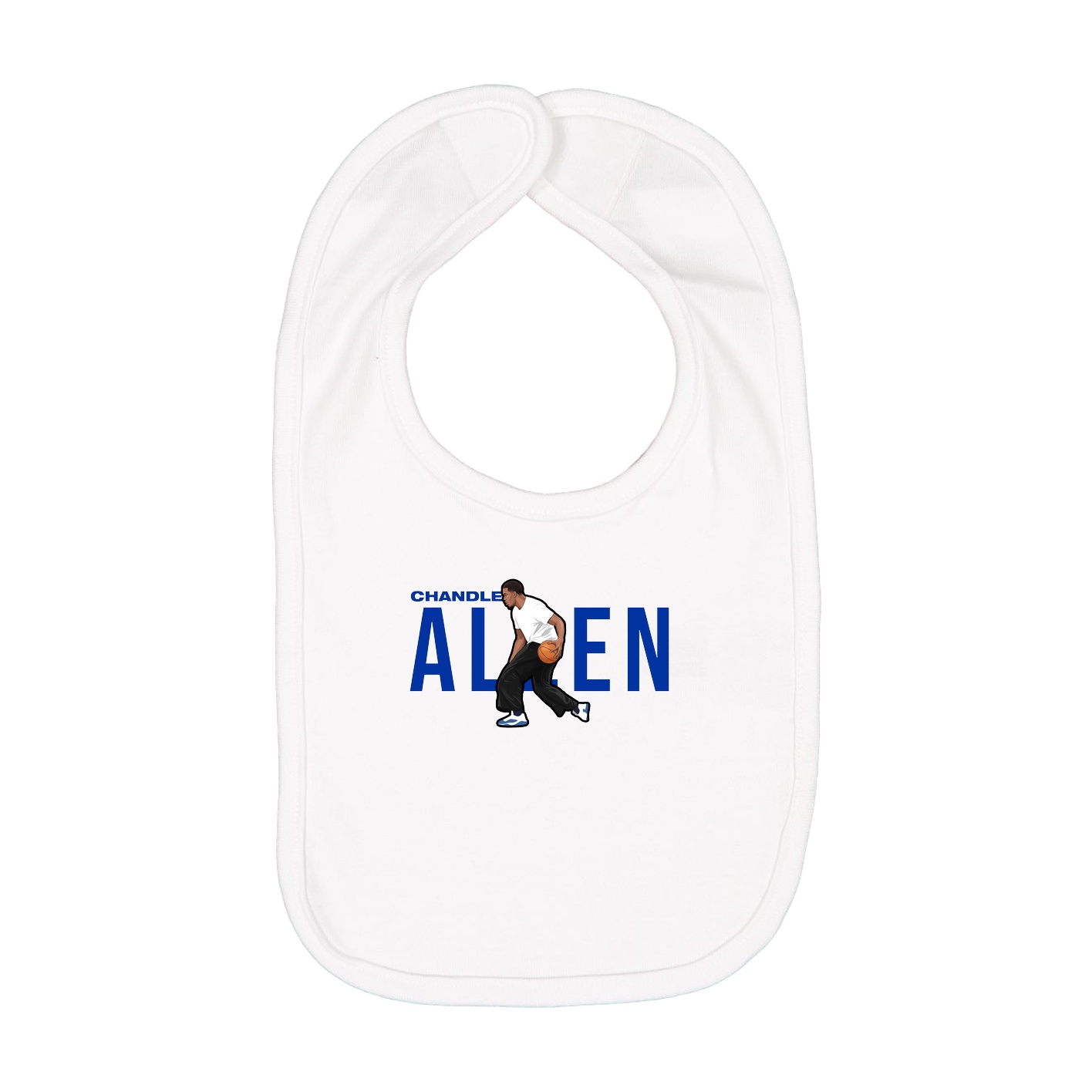 Infant Bib — Player Name in White