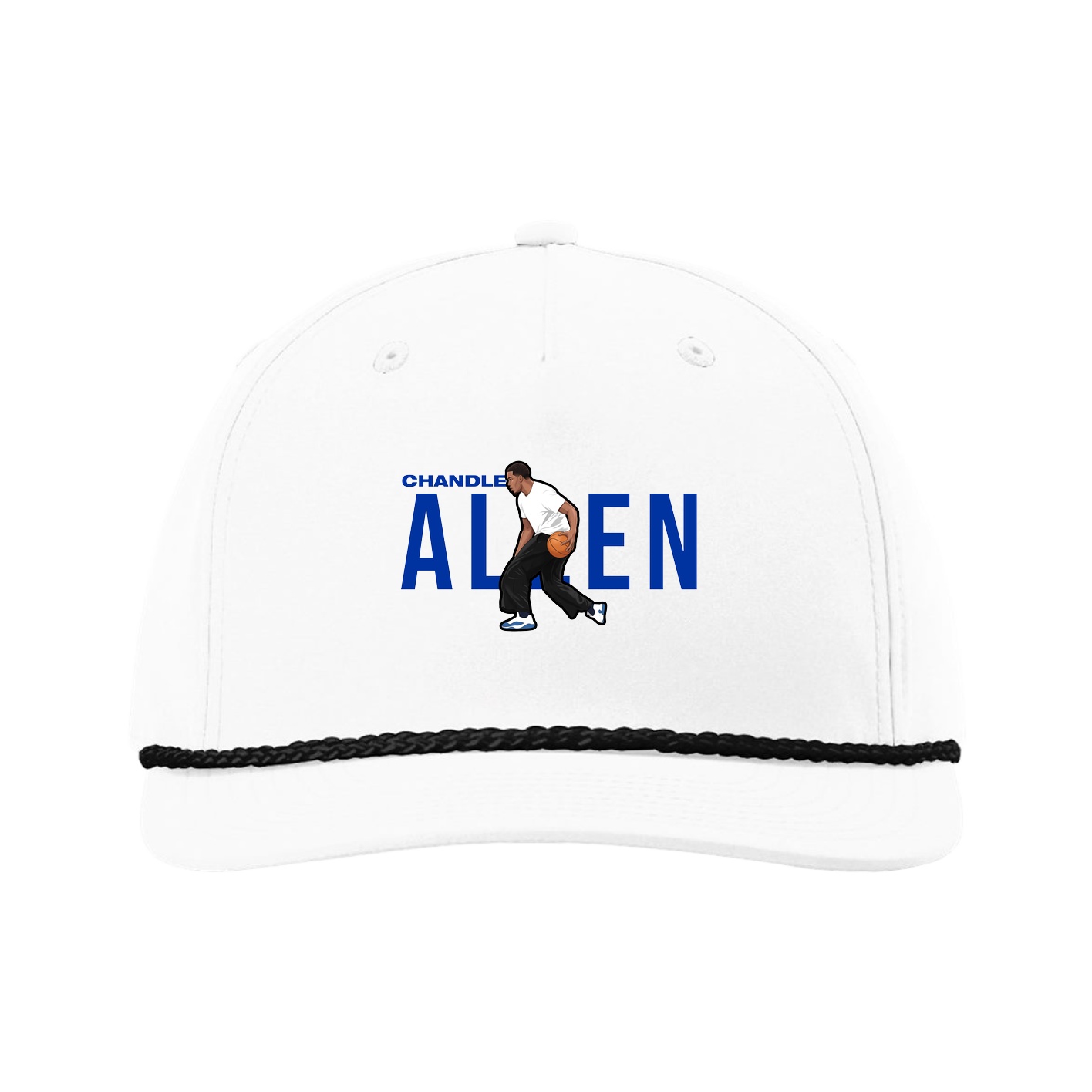 Five-Panel Classic Rope Cap — Player Name in White