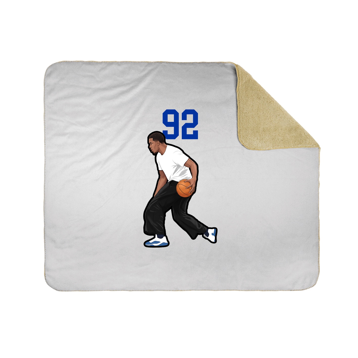 Throw Blanket — Number Top in White