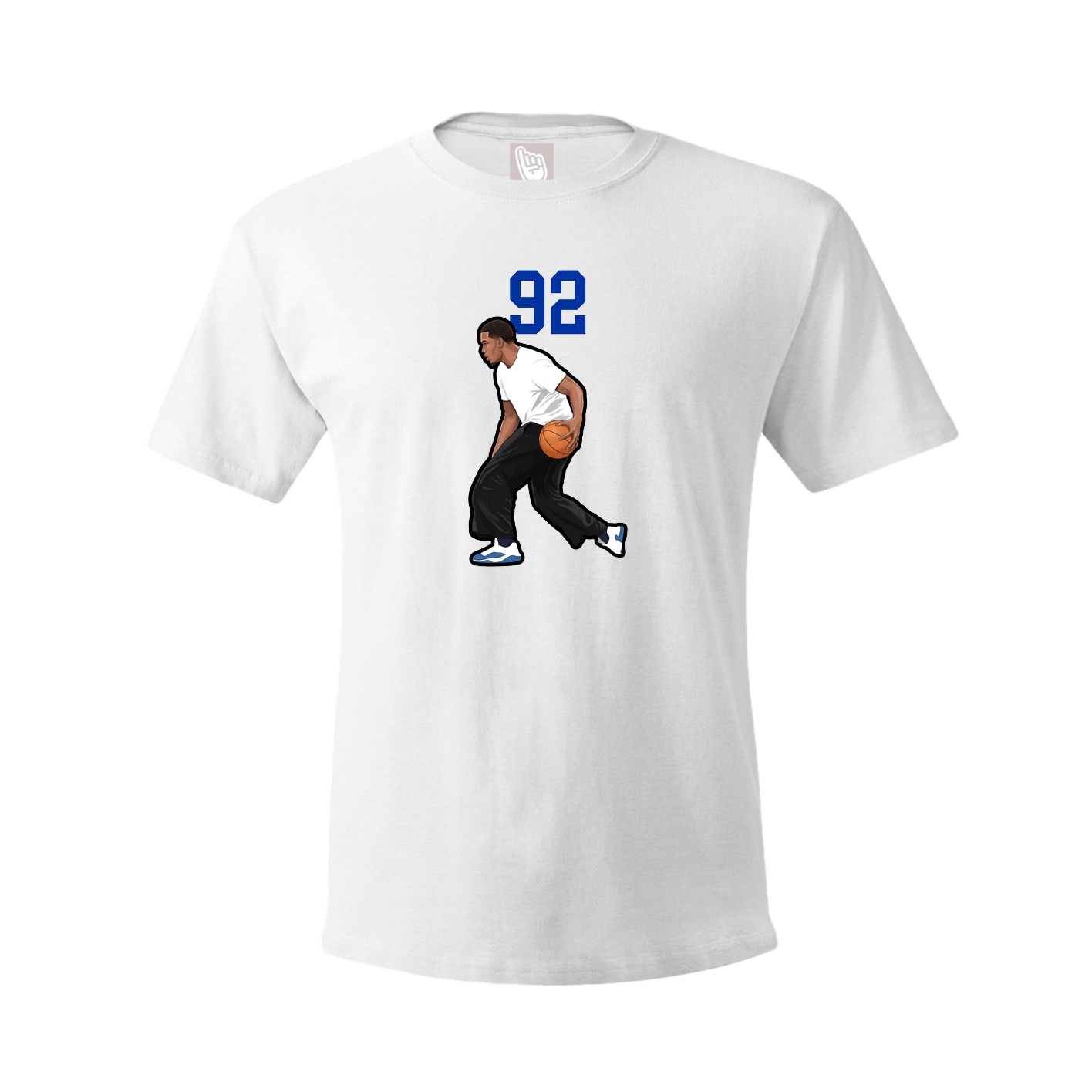 Youth Tee — Number Top in White