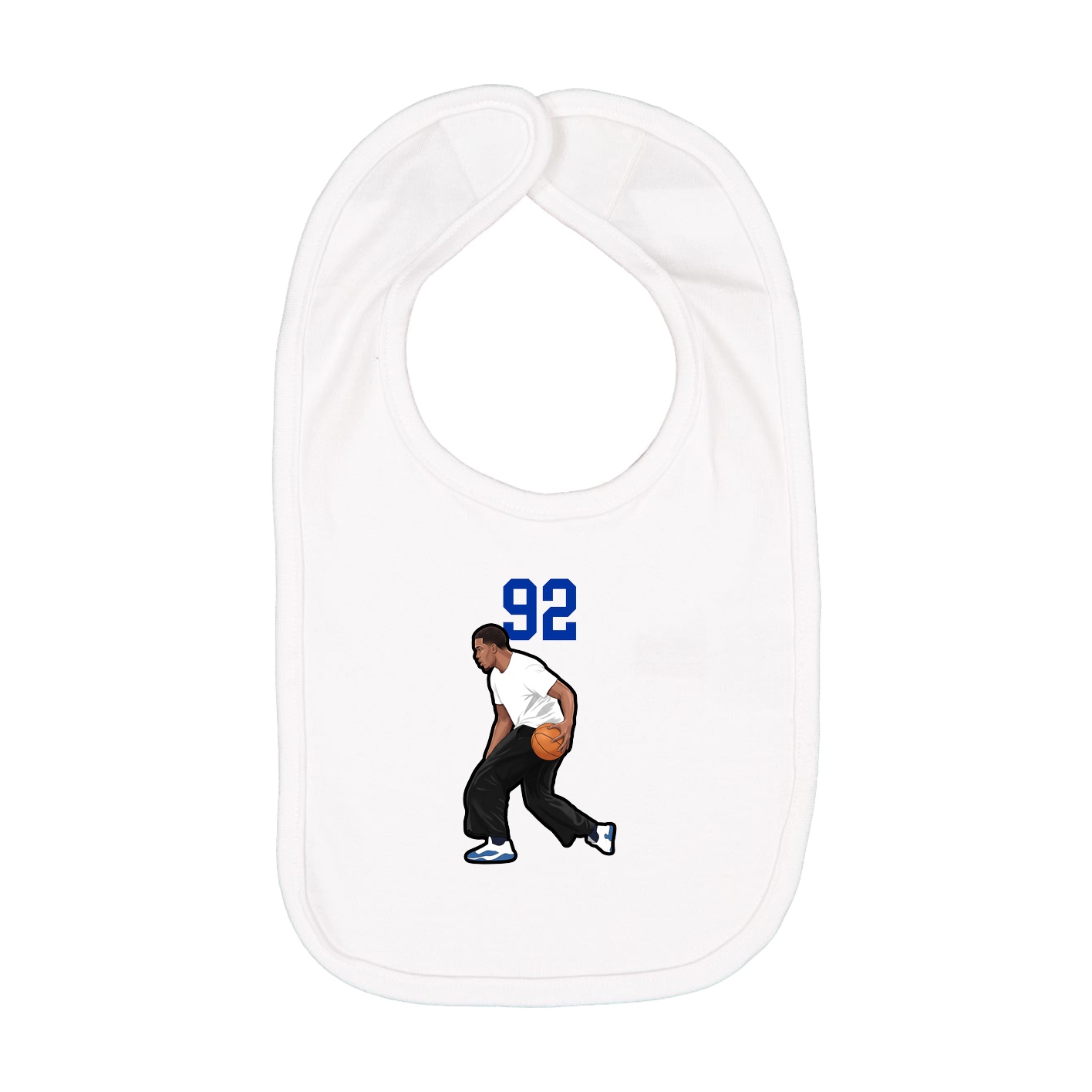 Infant Bib — Number Top in White