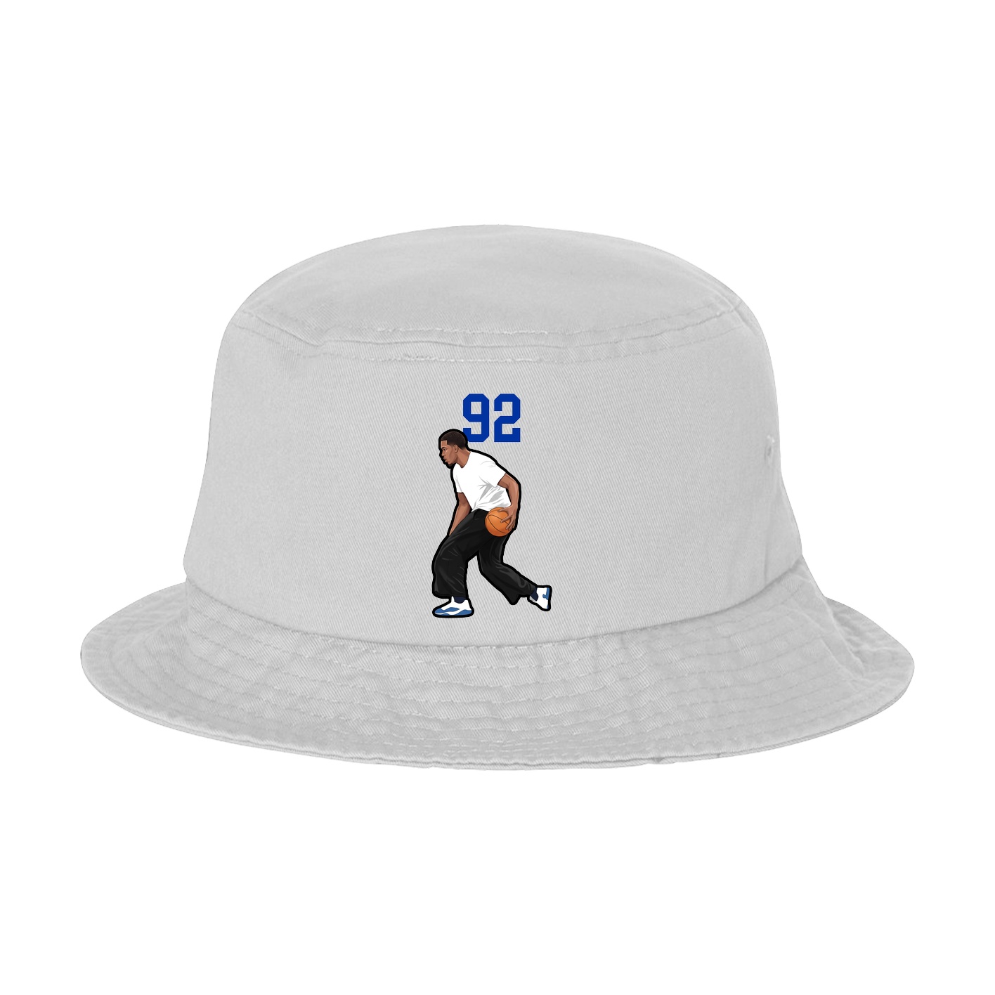 Bucket Cap — Number Top in White