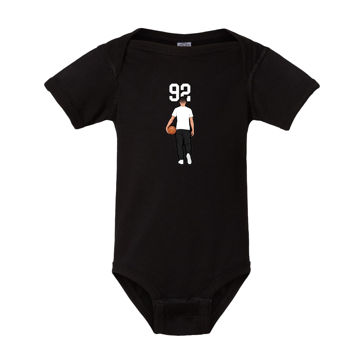Baby Onesie — Number Top in Black