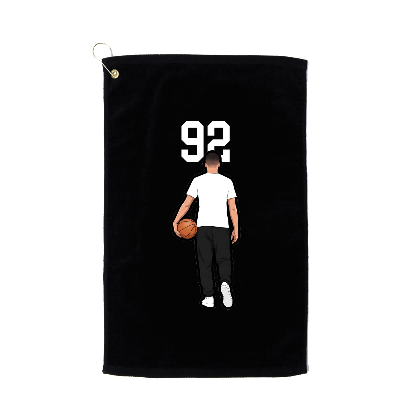 Golf Towel — Number Top in Black