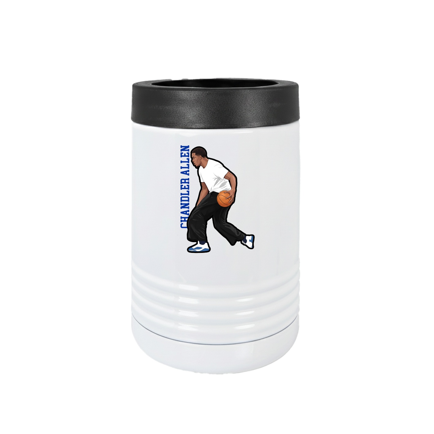 Beverage Holder — Name Vertical in White