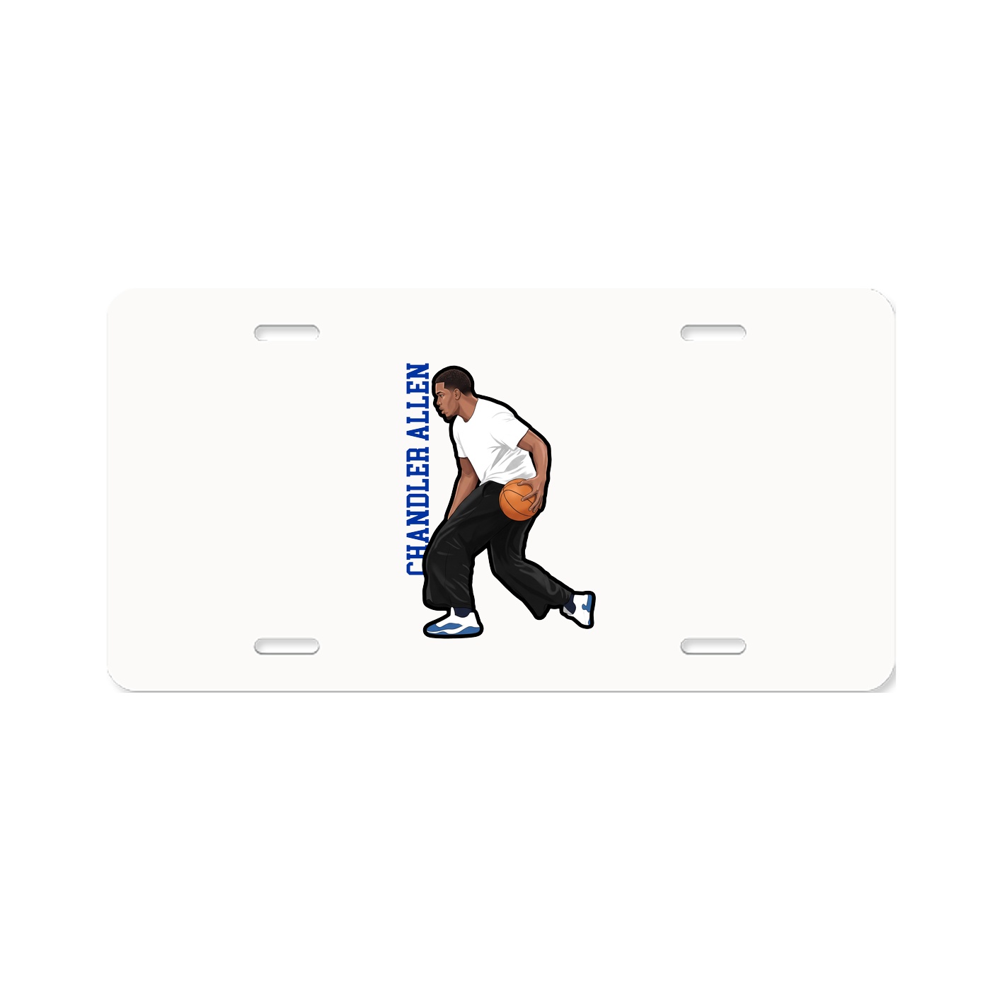 License Plate — Name Vertical in Classic