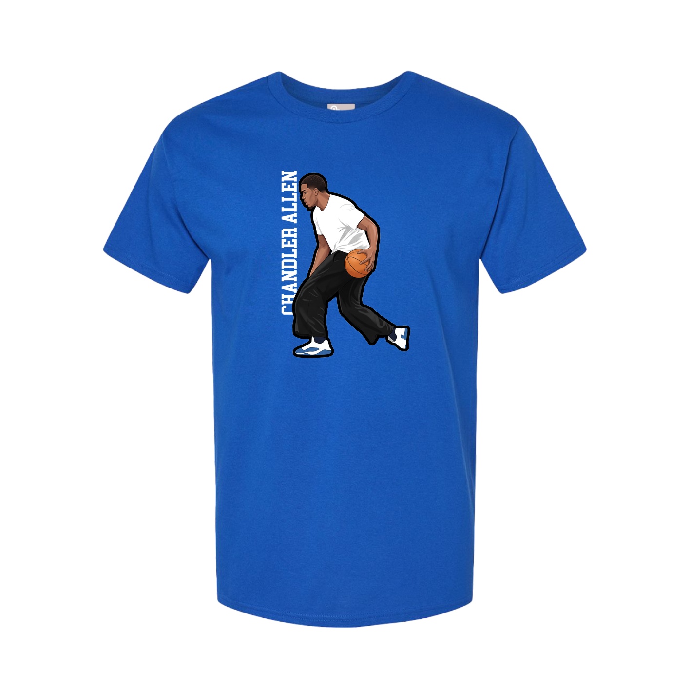 Youth Tee — Name Vertical in Royal