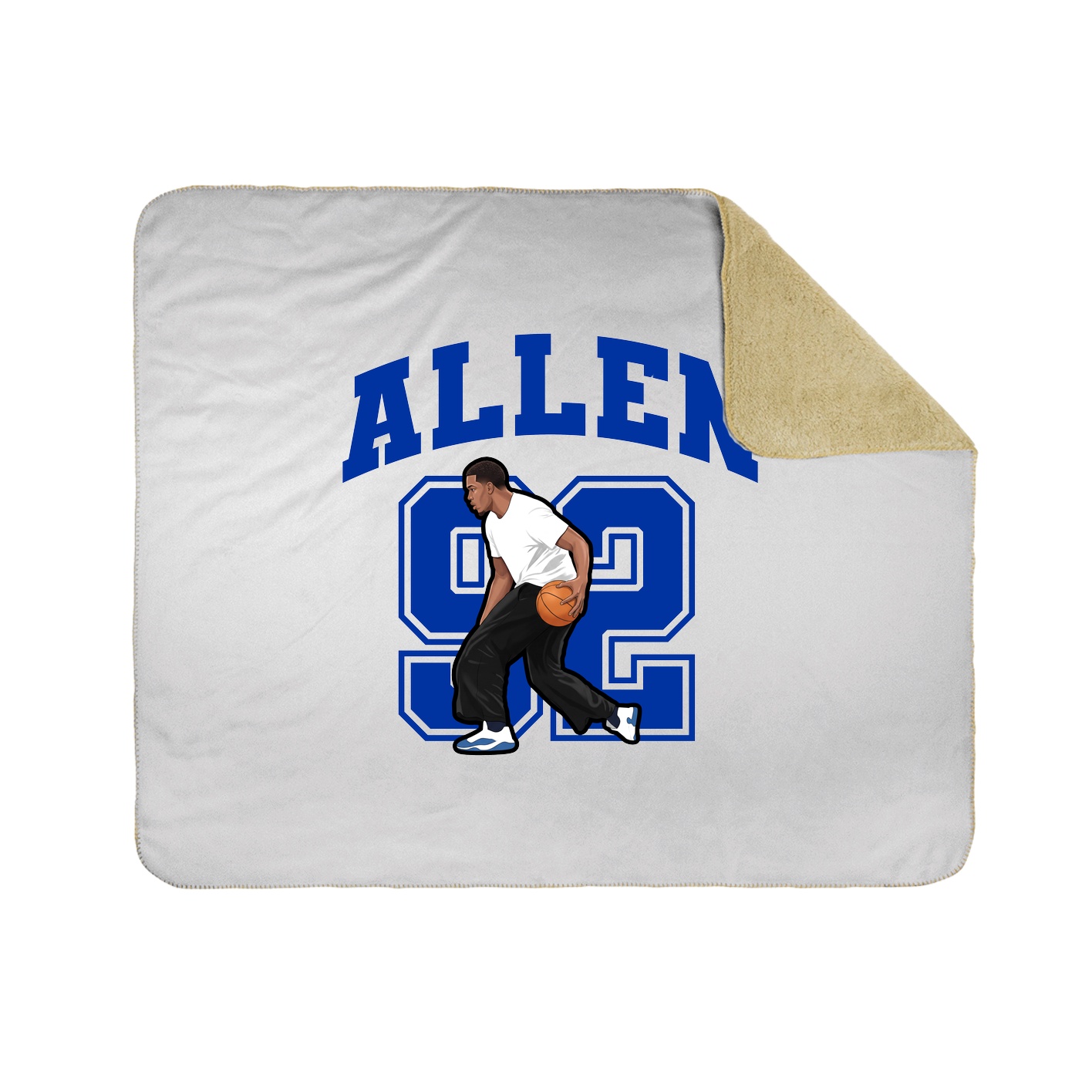 Throw Blanket — Number in White