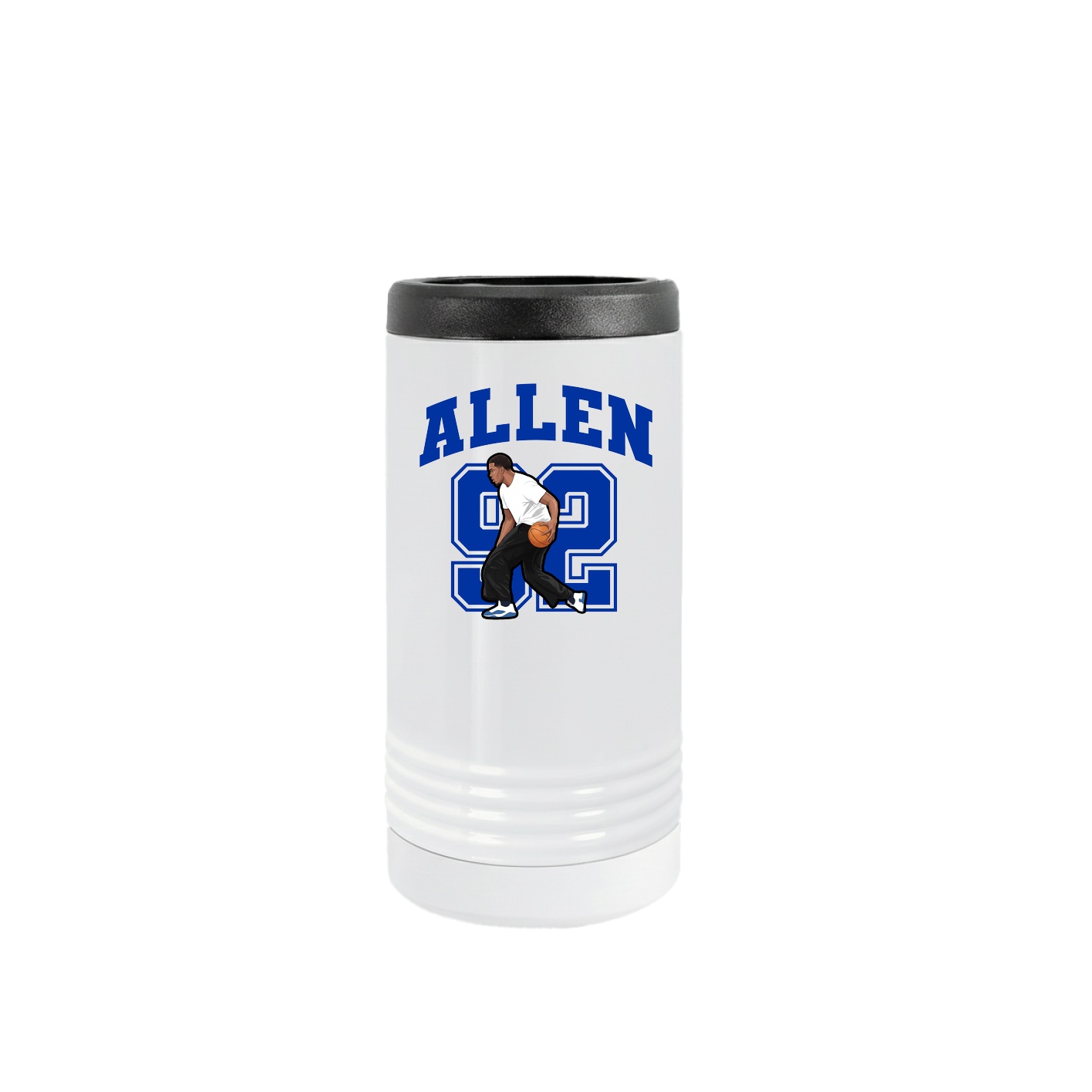 Slim Beverage Holder — Number in White