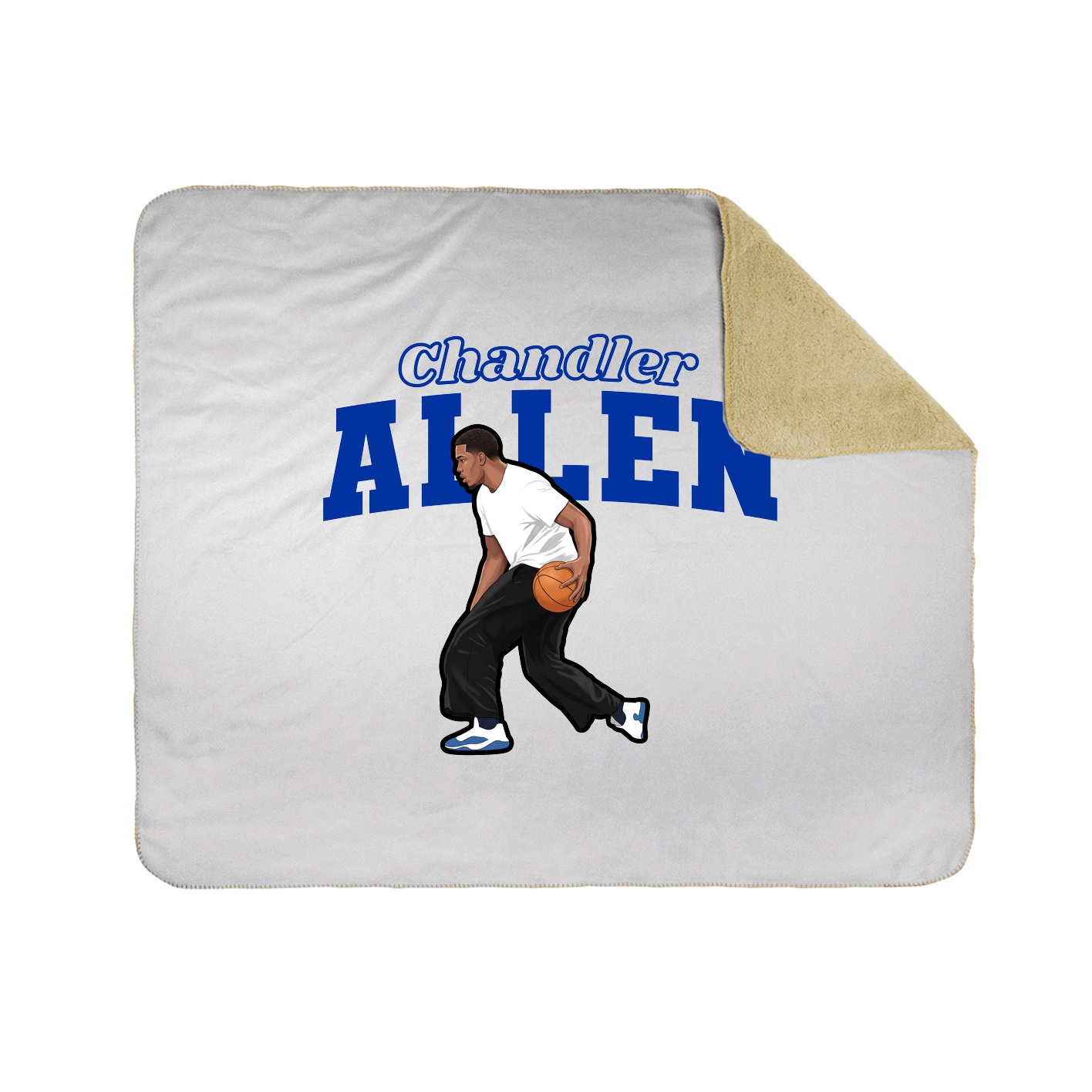 Throw Blanket — Name Arch in White