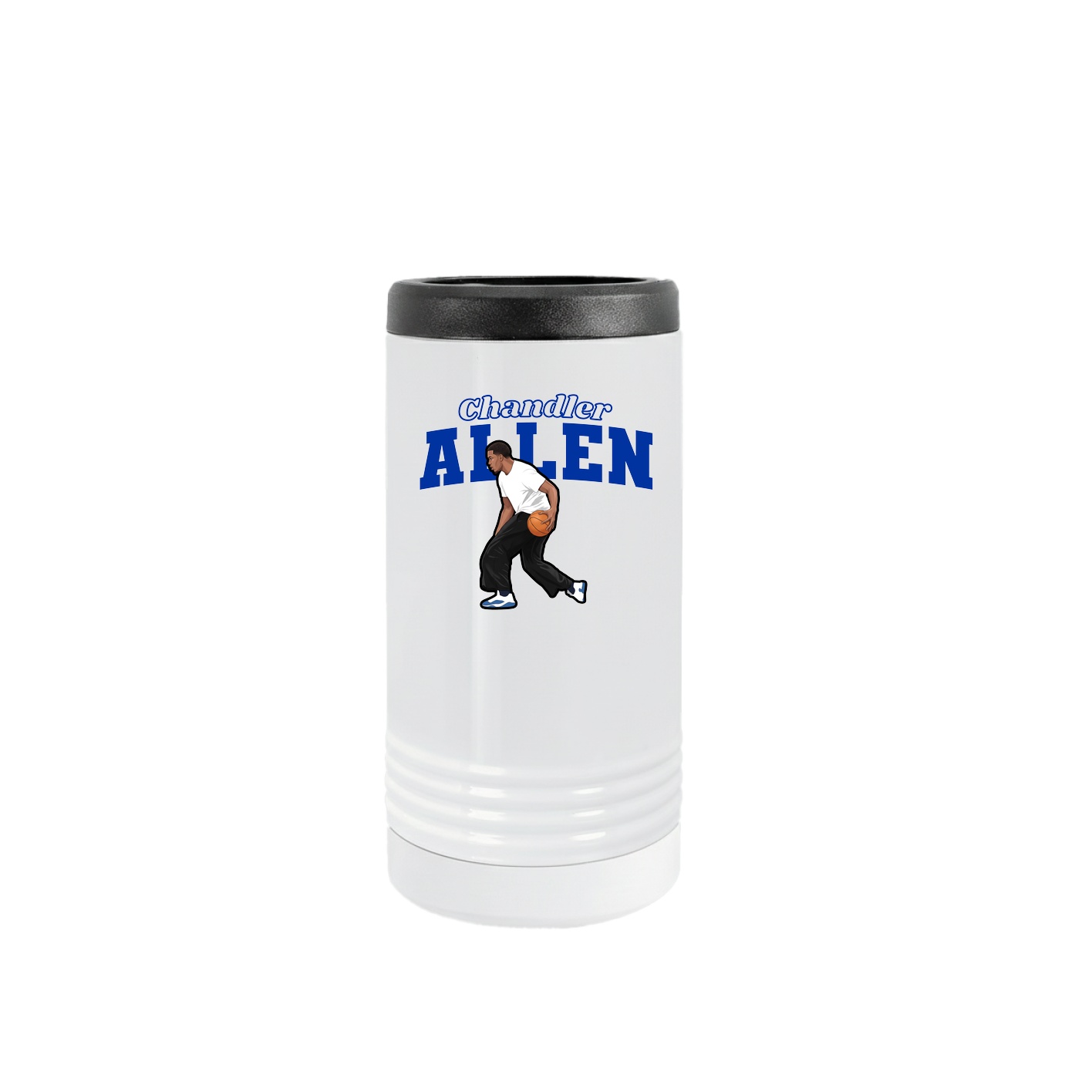 Slim Beverage Holder — Name Arch in White