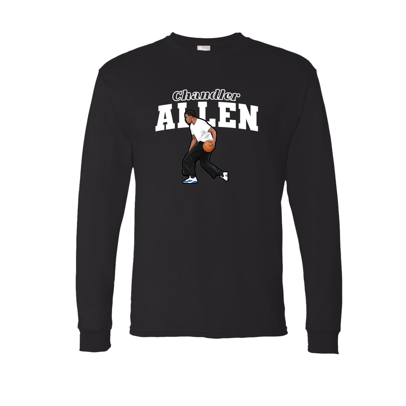 Long Sleeve Tee — Name Arch in Black